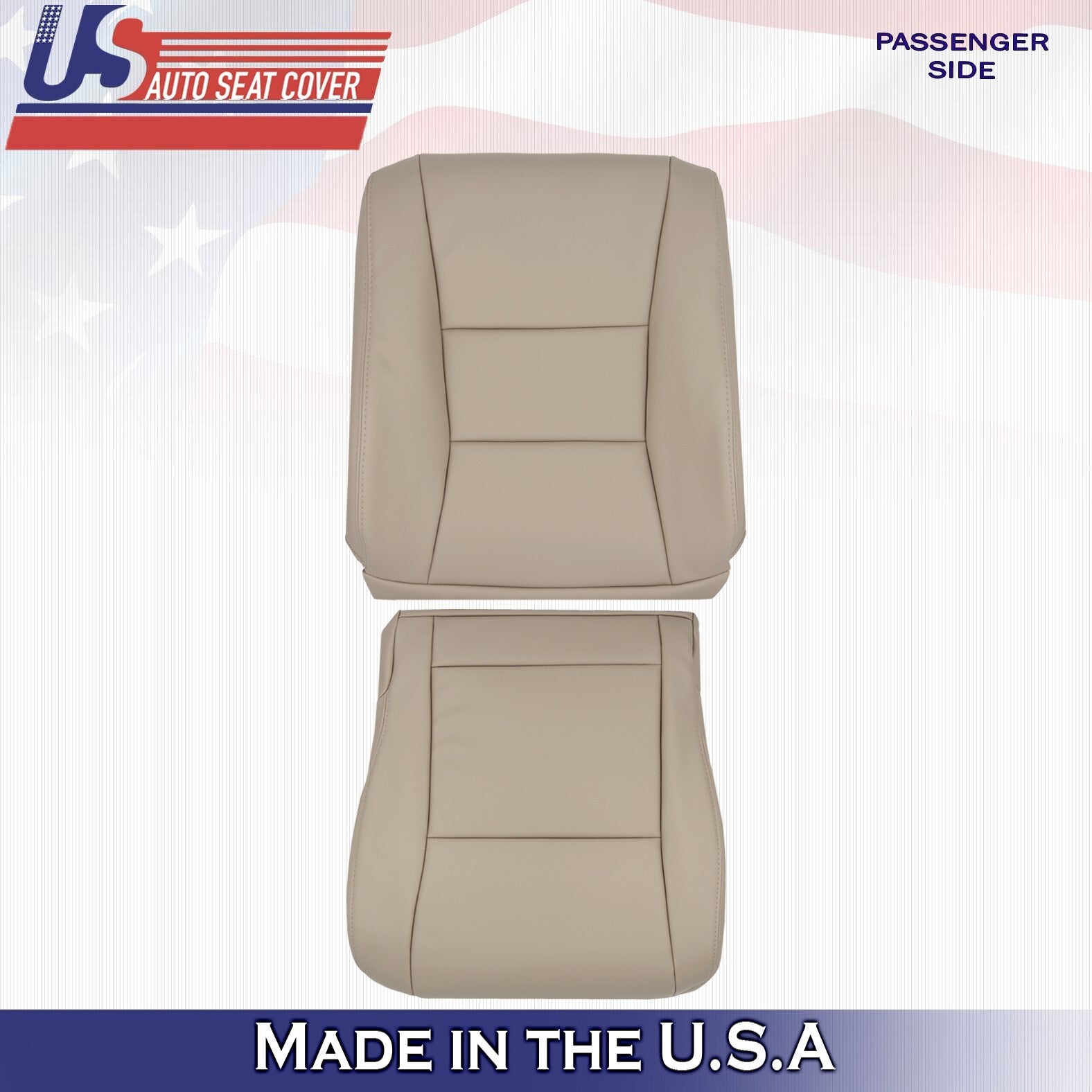 1995 to 1997 For Lexus LX450 Front Passenger Top Bottom Leather Seat Covers Tan