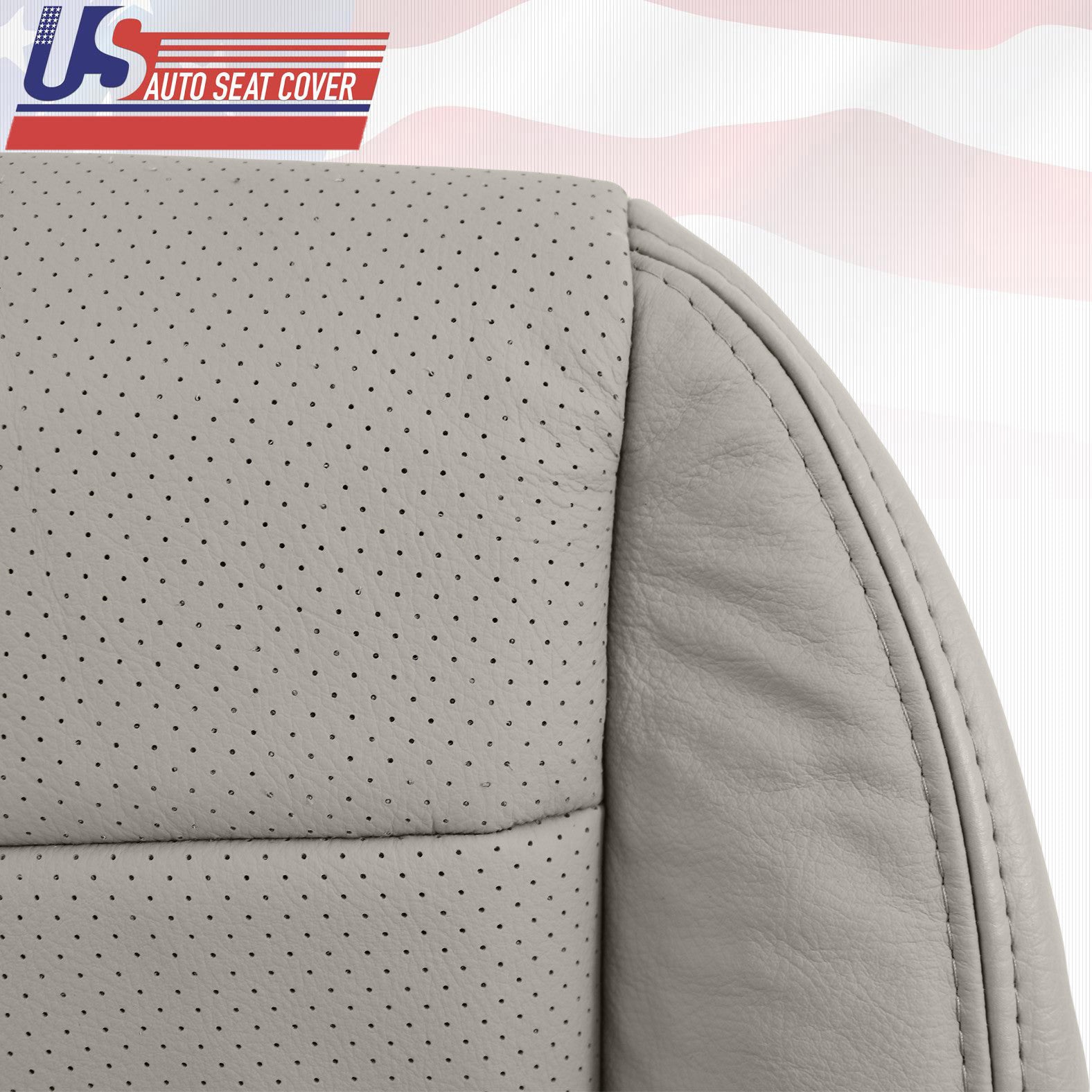 Fits 2008 ACURA TL TYPE S DRIVER/PASSENGER BOTTOM LEATHER SEAT COVER GRAY