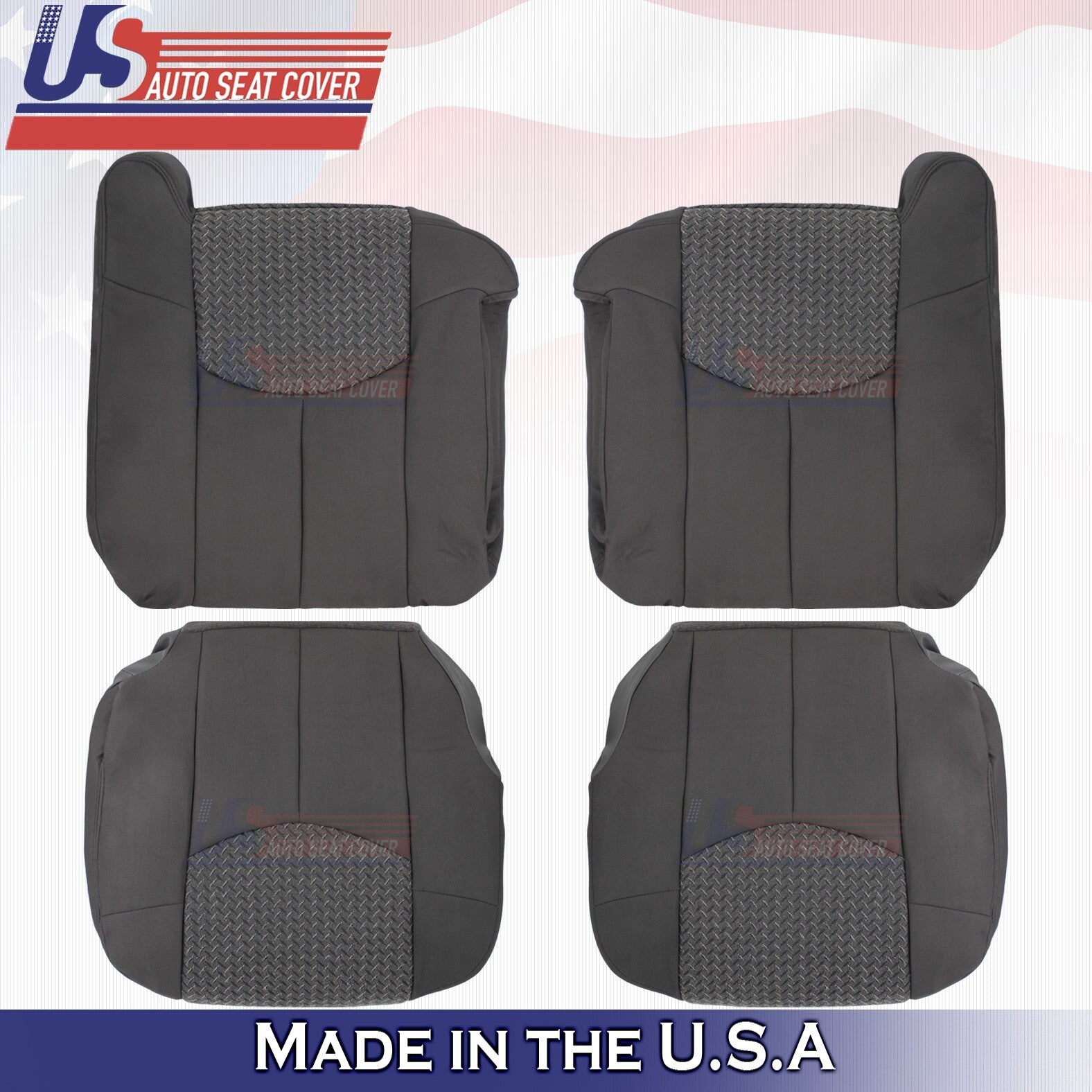 2002 FOR Chevy Avalanche Driver &Passenger Bottoms &tops Cloth Cover Dark Gray