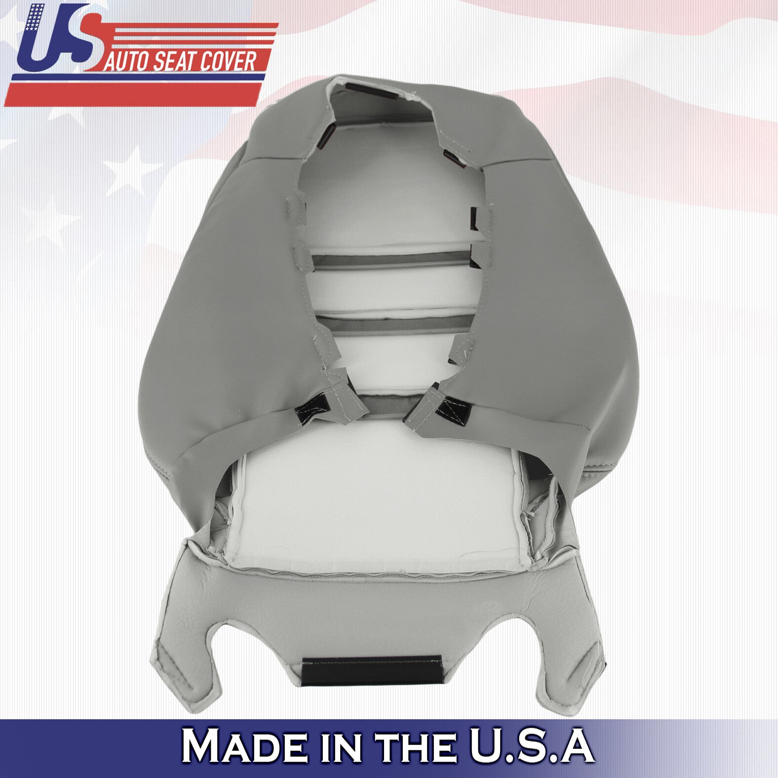 2008 to 2012 For Honda Accord Sedan 2x Top & 2x Bottom Leather Seat Covers Gray