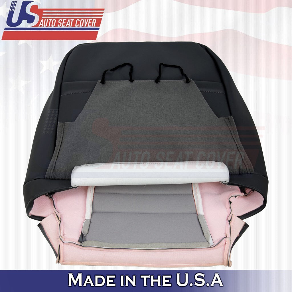 2016 2017 2018 For Dodge Ram ST Driver Top & Bottom Vinyl Seat Covers Black
