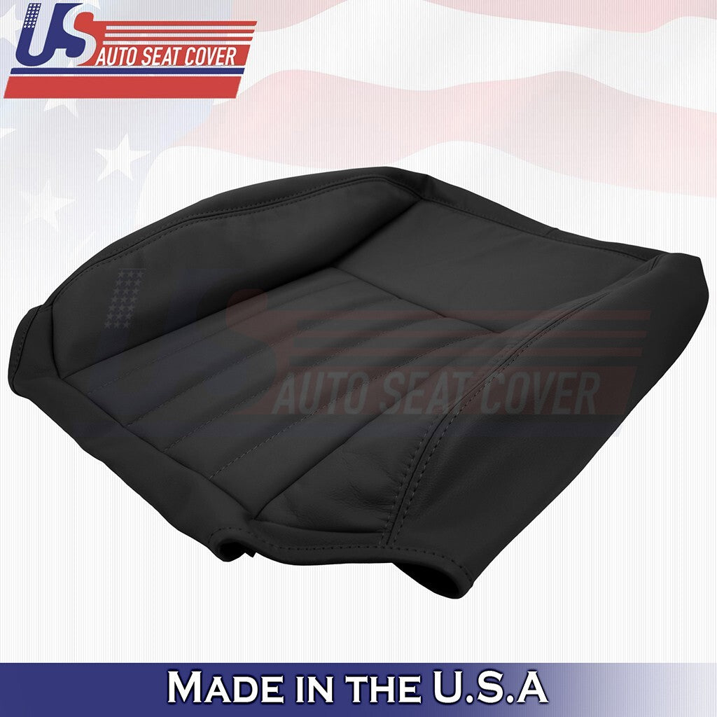 2003 to 2005 Fits Lincoln Town Car Front Set Bottoms &Tops Leather Cover Black
