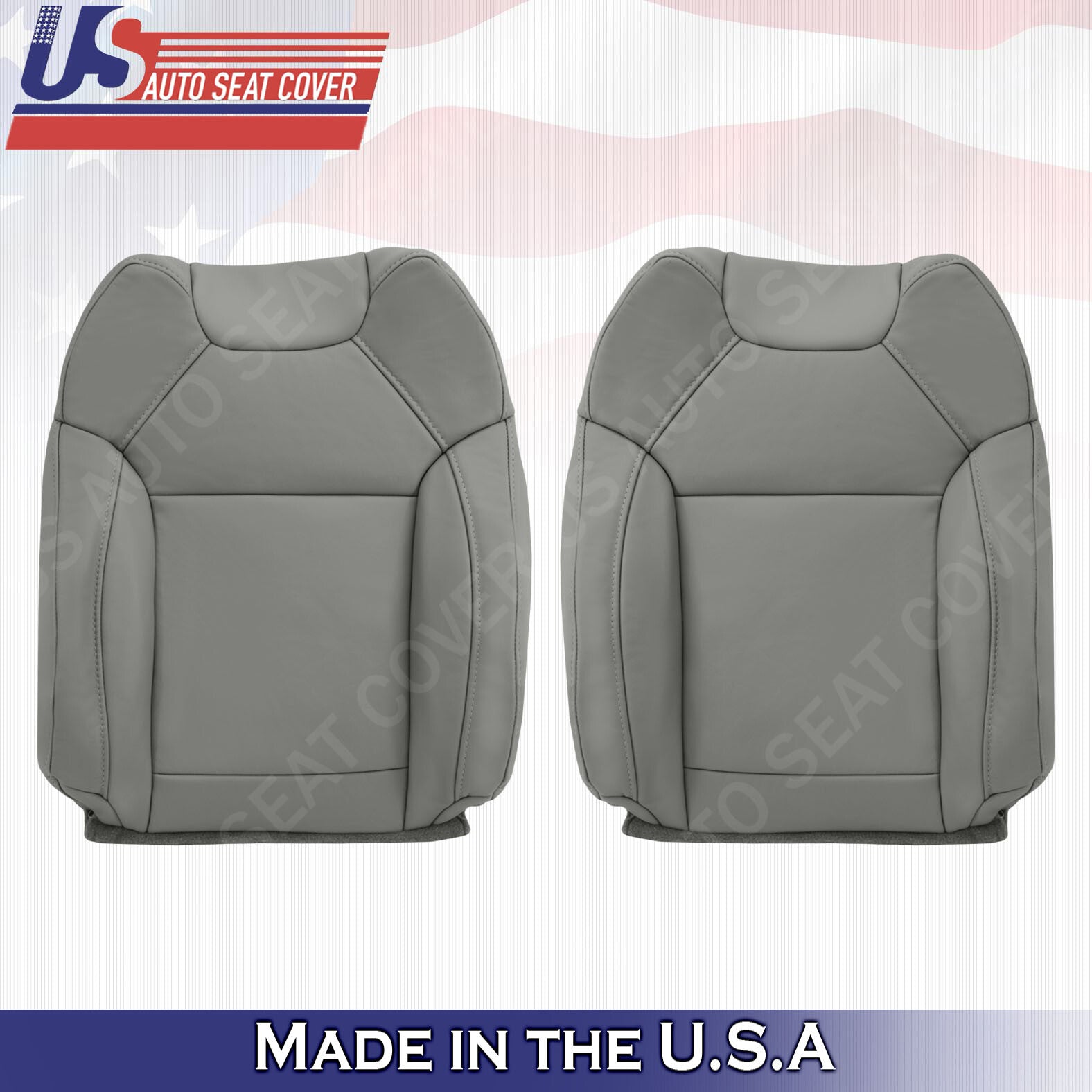 2014 2015 2016 For Acura MDX Drive & Passenger 2x Top Leather Seat Covers Gray