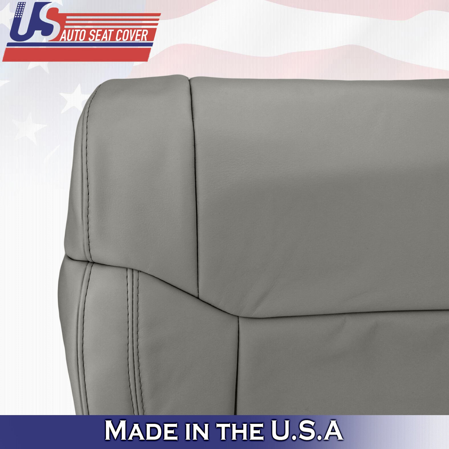 For 2014 to 2018 Toyota Tundra Front Driver Side Bottom Leather Seat Cover Gray
