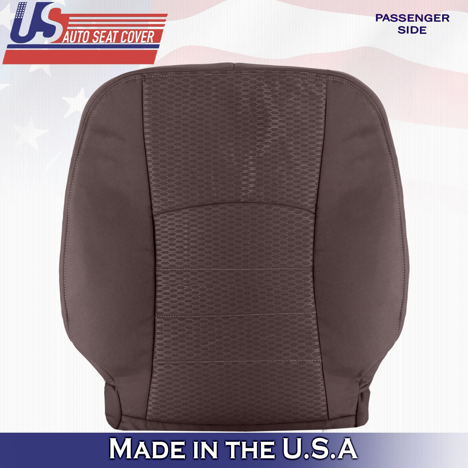 2013 to 2018 For Dodge Ram 4500 SLT Passenger Top Bottom Cloth Seat Covers Brown