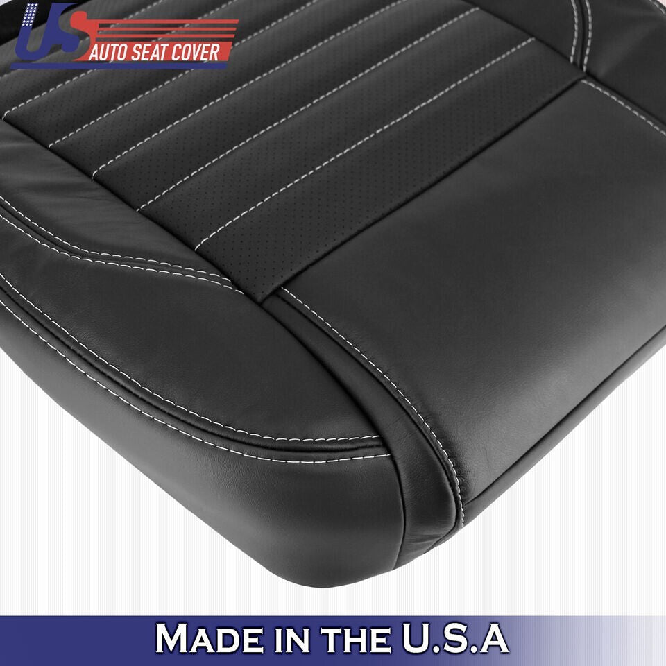 2010 to 2014 For Ford Mustang GT Driver&Passenger Bottom Leather Perf Cover BLK