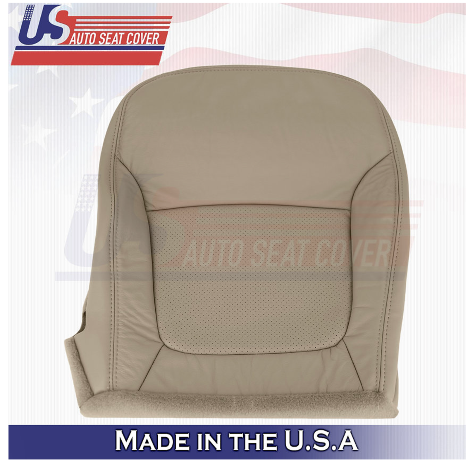 2002 2003 For Acura TL Type S Front Driver Bottom & Top Leather Seat Cover Tan