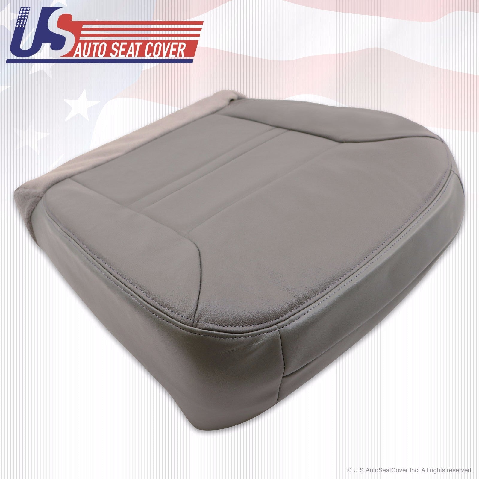 2001 Ford Excursion Limited Passenger Side Bottom Leather Seat Cover Gray
