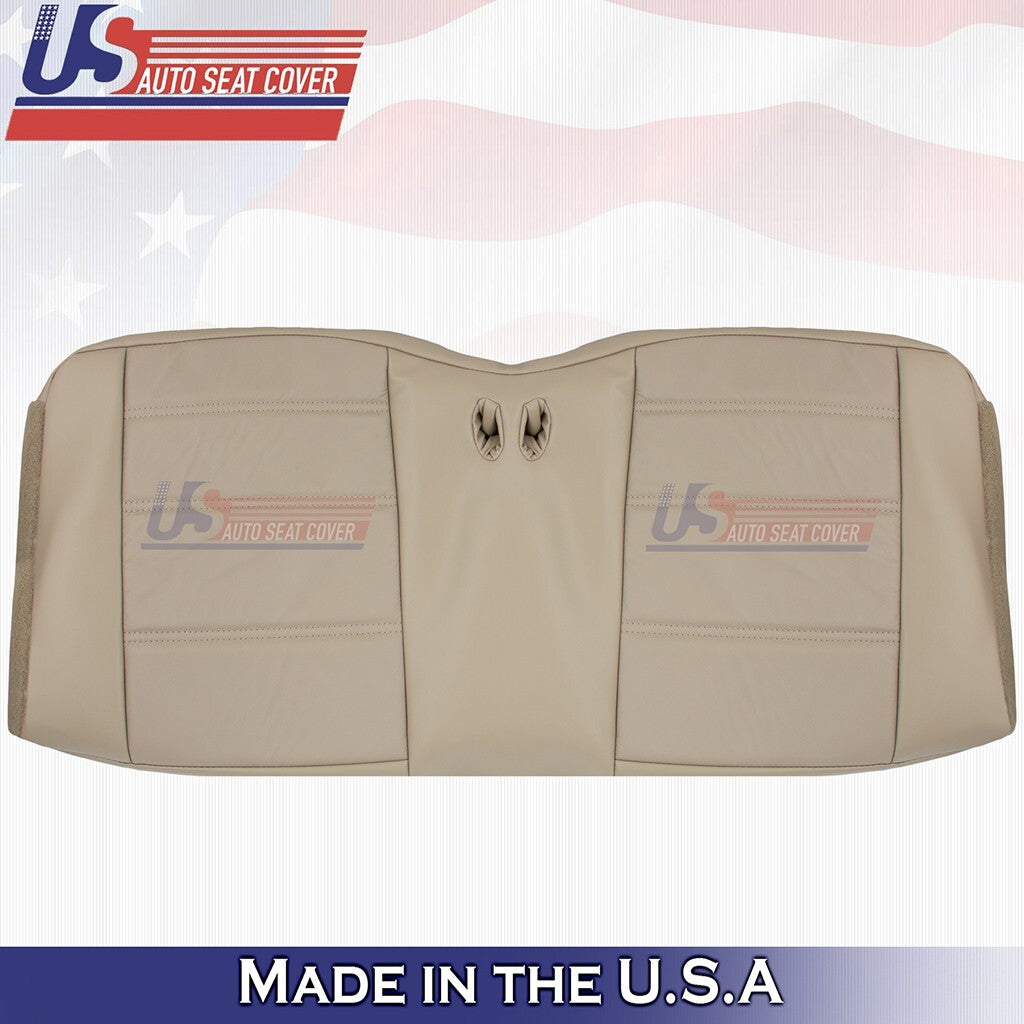 2002 2003 2004 Fits Ford Mustang V6 Rear Bench Top&Bottom Leather Seat Cover Tan