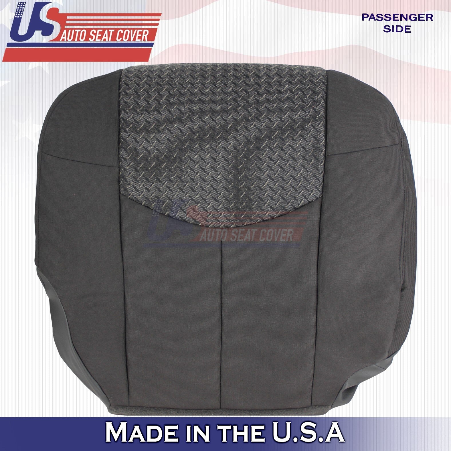2002 FOR Chevy Avalanche Passenger Bottom & Top Cloth Seat Cover Dark Gray