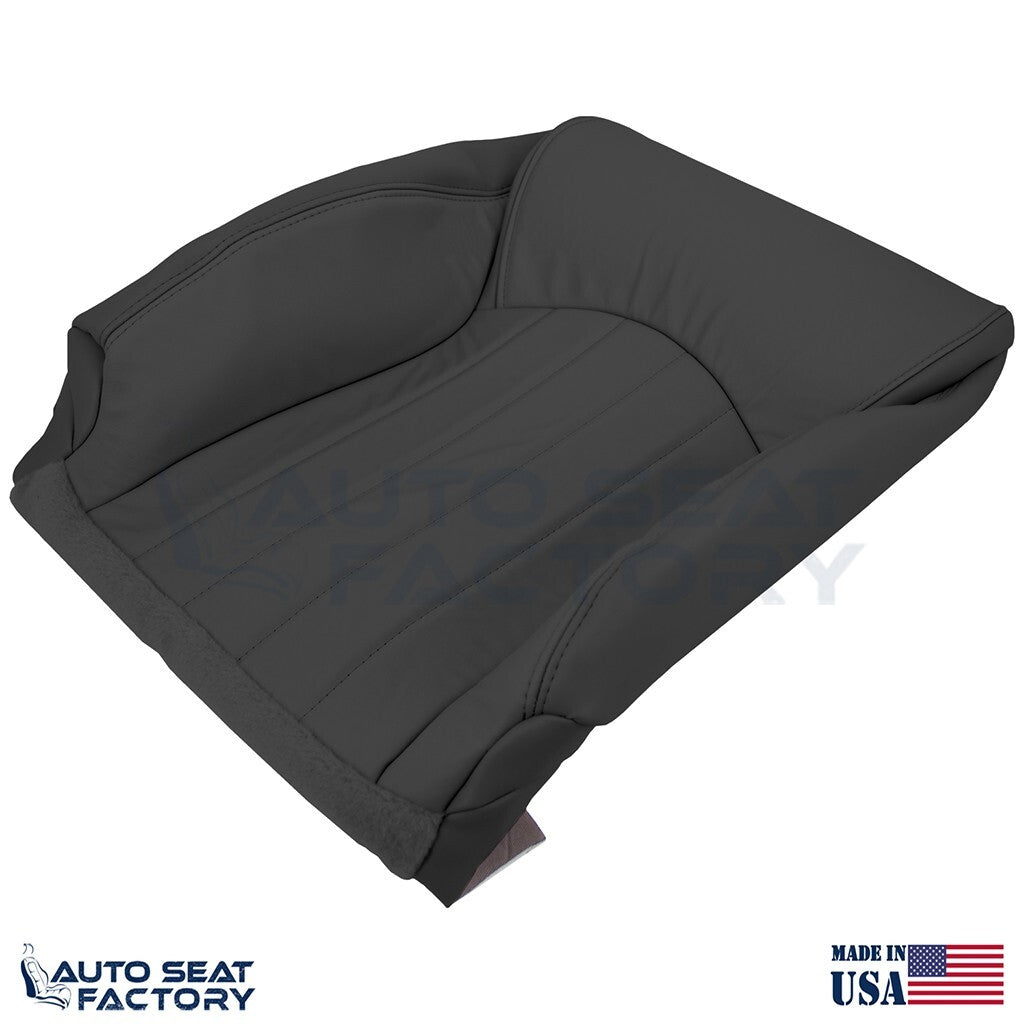 2014 - 2017 Fits Infiniti QX50 PASSENGER Top & Bottom Black Vinyl Seat Covers