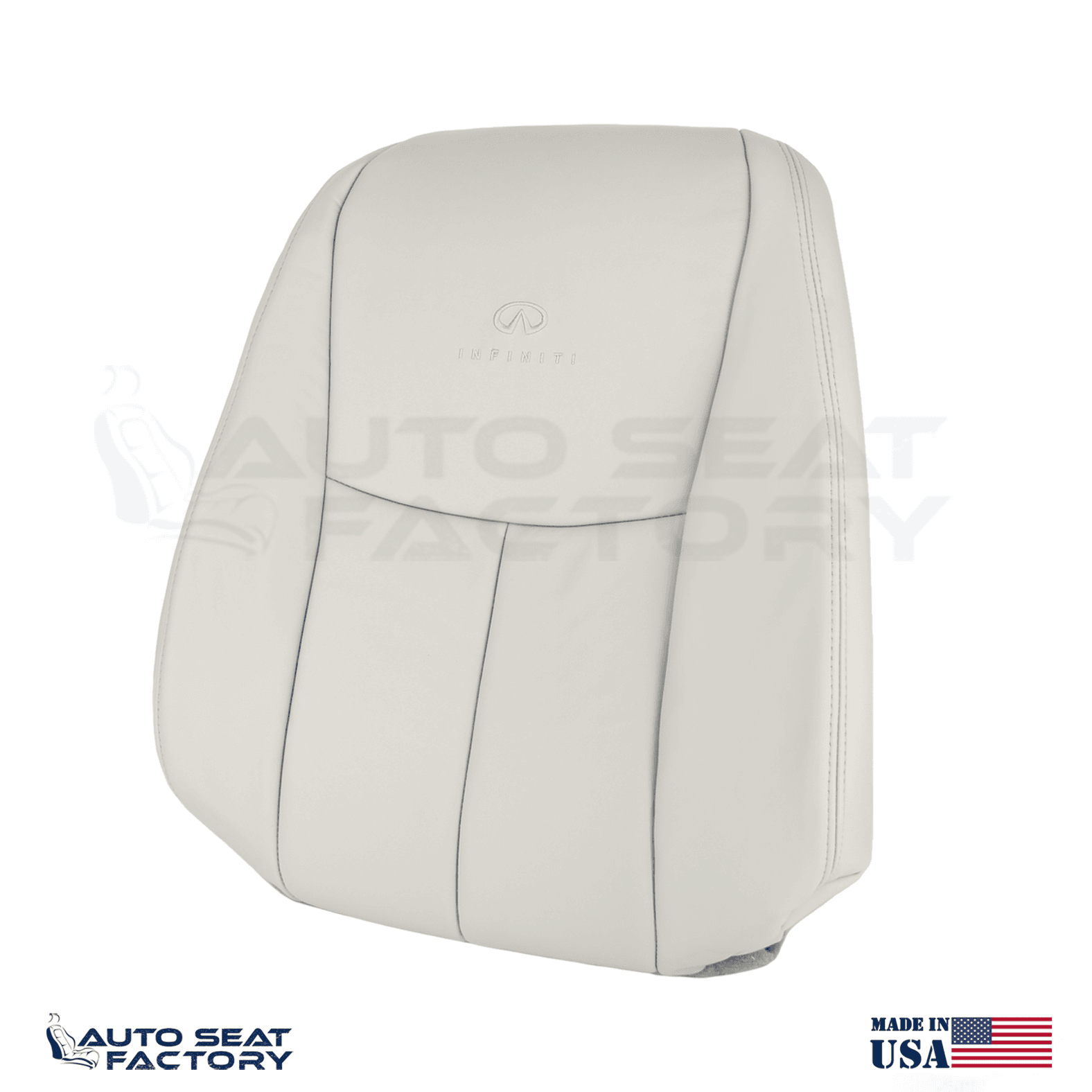 Replacement 2014 - 2020 Fits Infiniti Q50 Driver Top Gray Vinyl SOLID Seat Cover