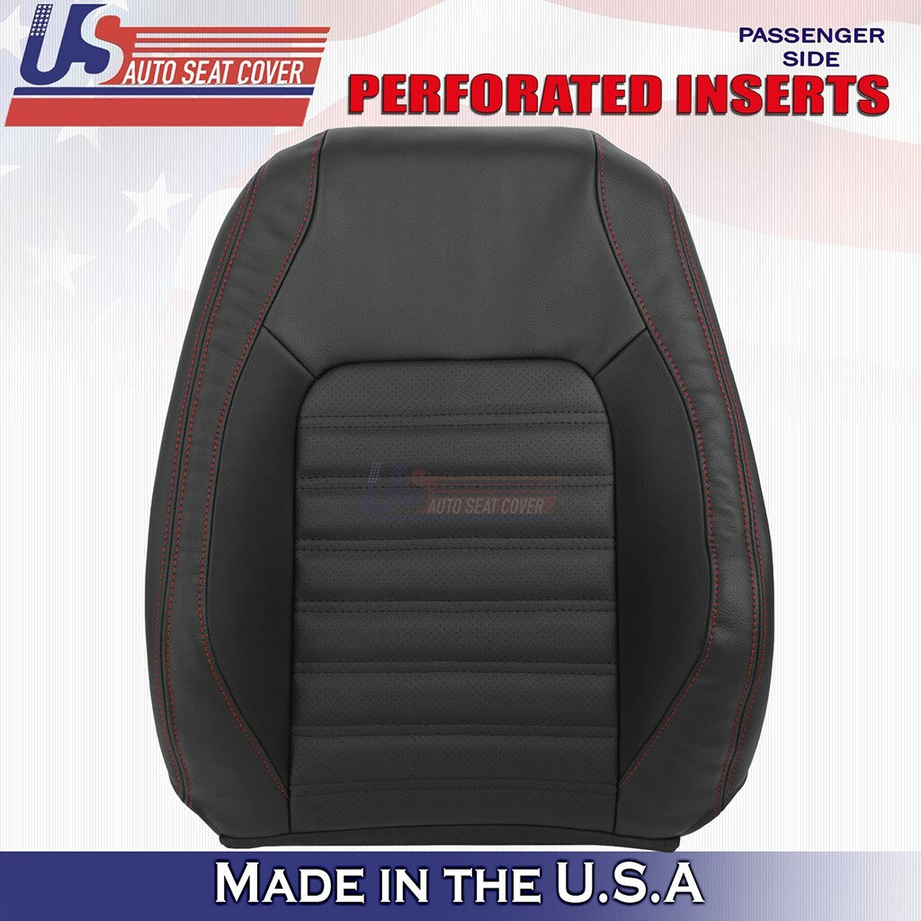 2011 to 2018 FITS VW Jetta GLI PASSENGER Bottom & Top Leather Seat Cover Black