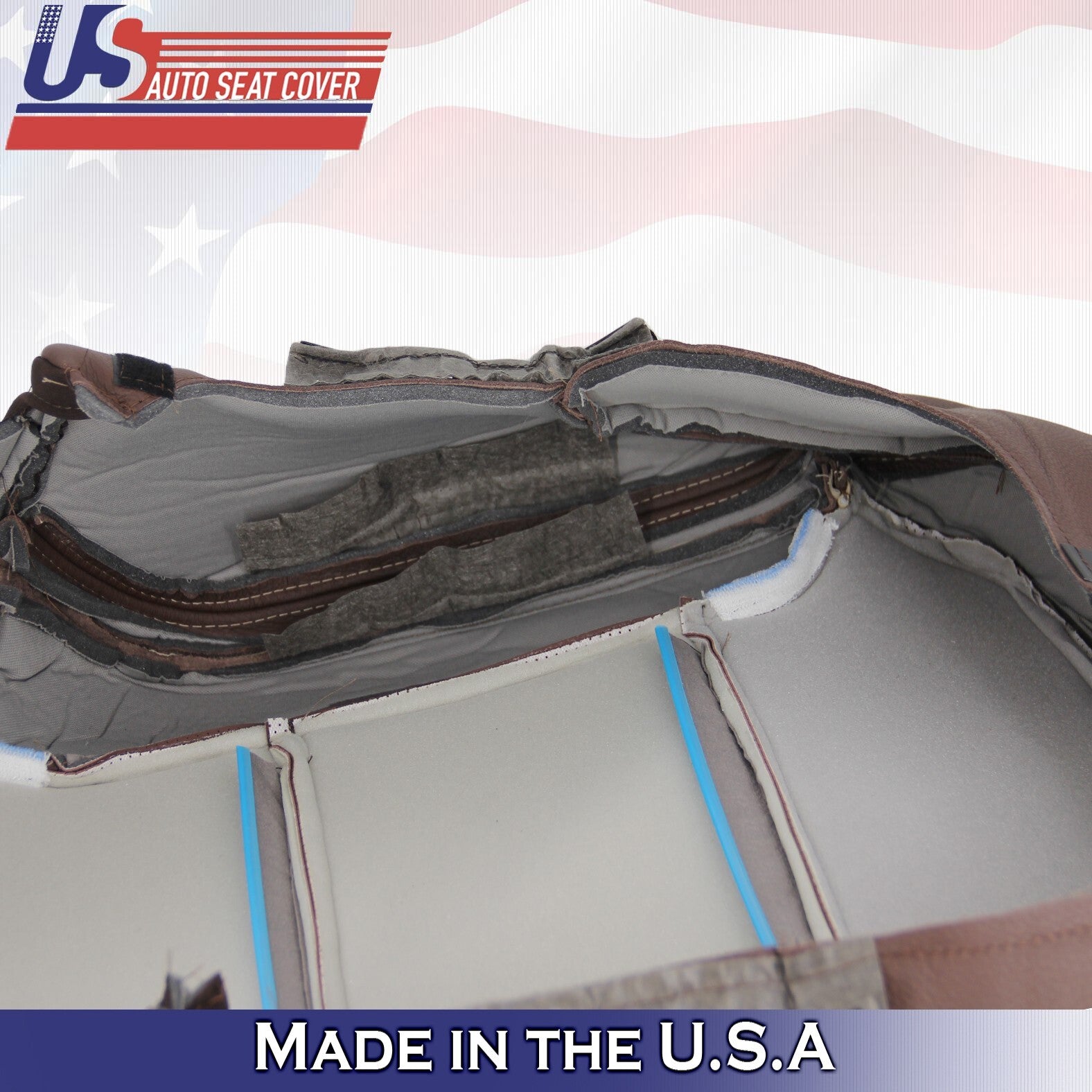 2019 For Chevy Silverado High Country Passenger Top Bottom Leather Covers Brown
