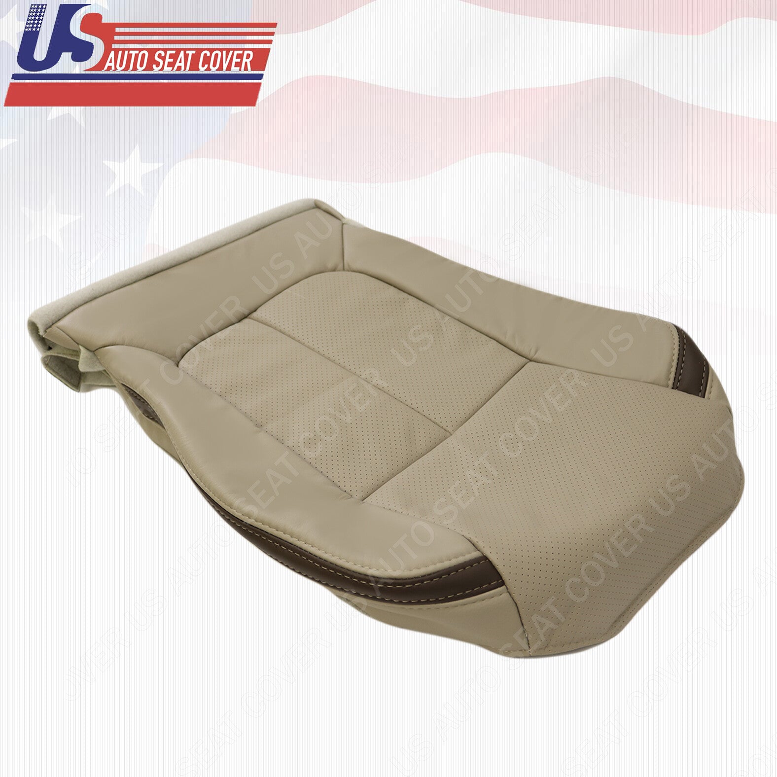 PASSENGER Bottom PERFORATED Leather Cover StoneGray 2009 2010 Ford F150 Platinum