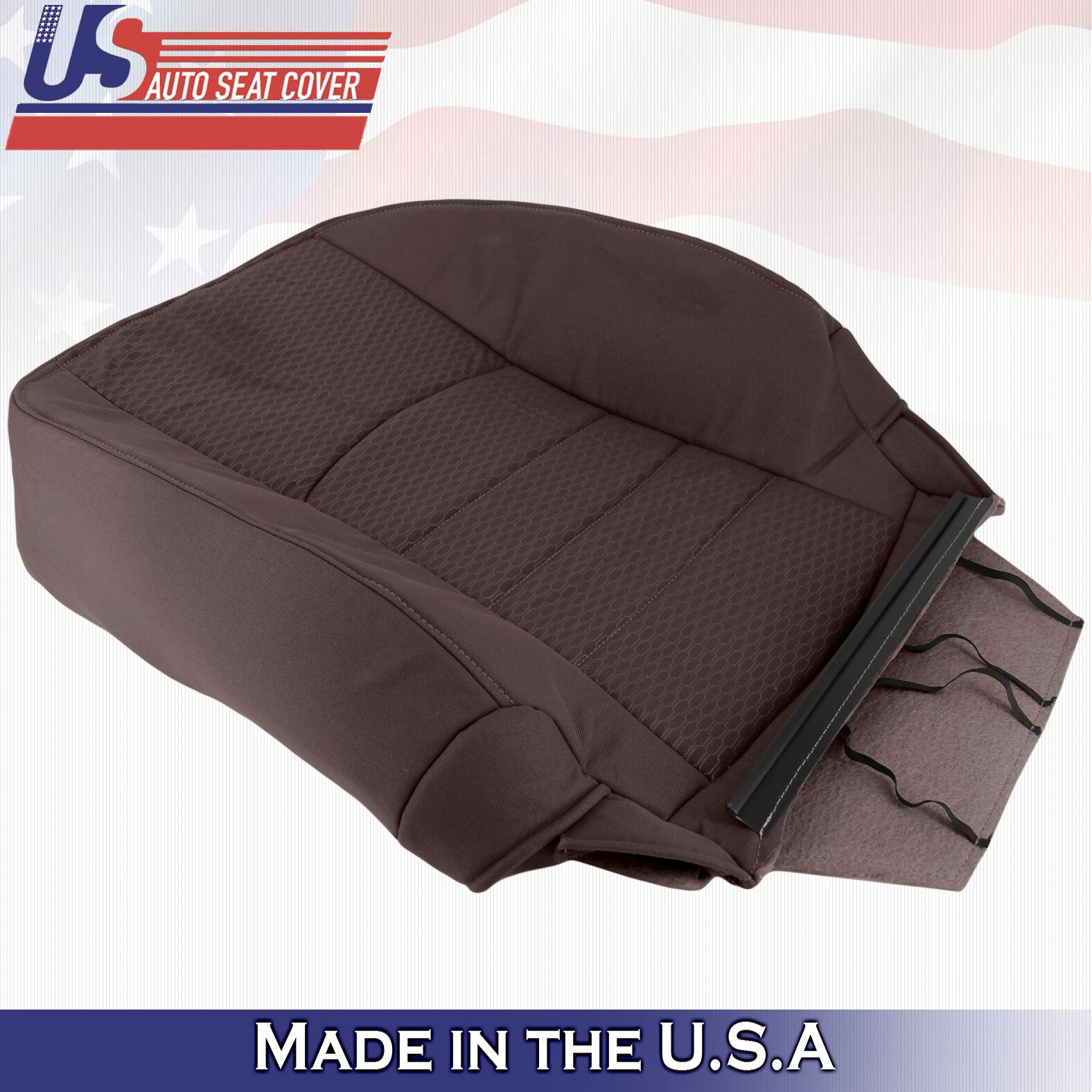 2013 to 2018 For Dodge Ram 4500 SLT Passenger Top Bottom Cloth Seat Covers Brown