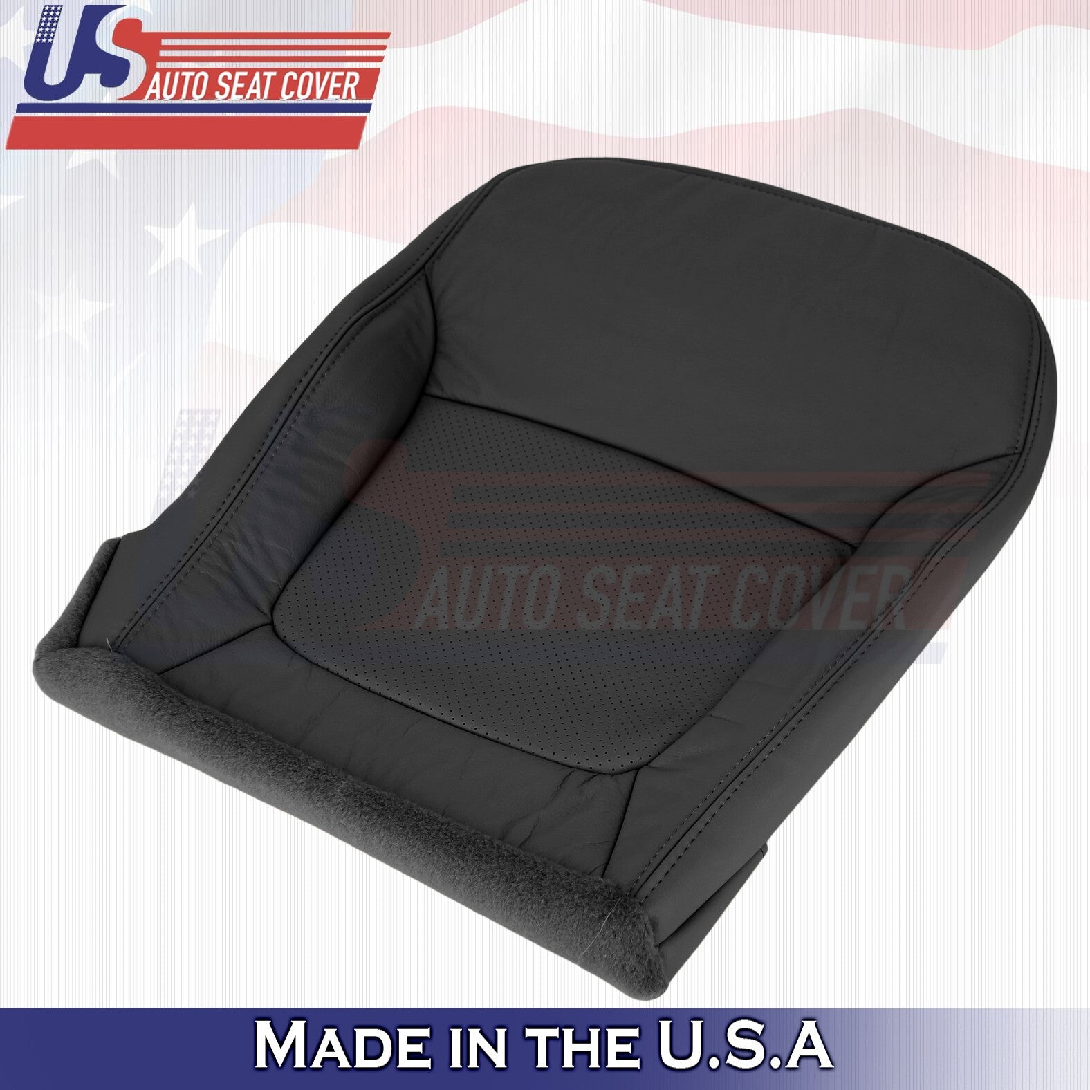 2002 2003 Fits Acura TL Type S PASSENGER Bottom Leather Seat Cover Black