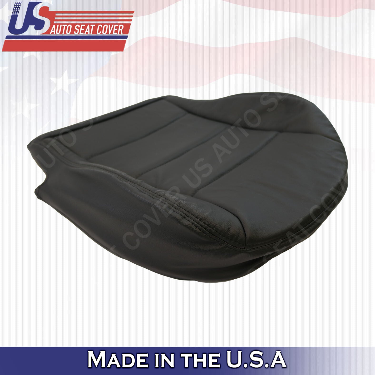 1999 to 2004 Volkswagen Jetta Front Driver Bottom Leather Seat Cover In Black