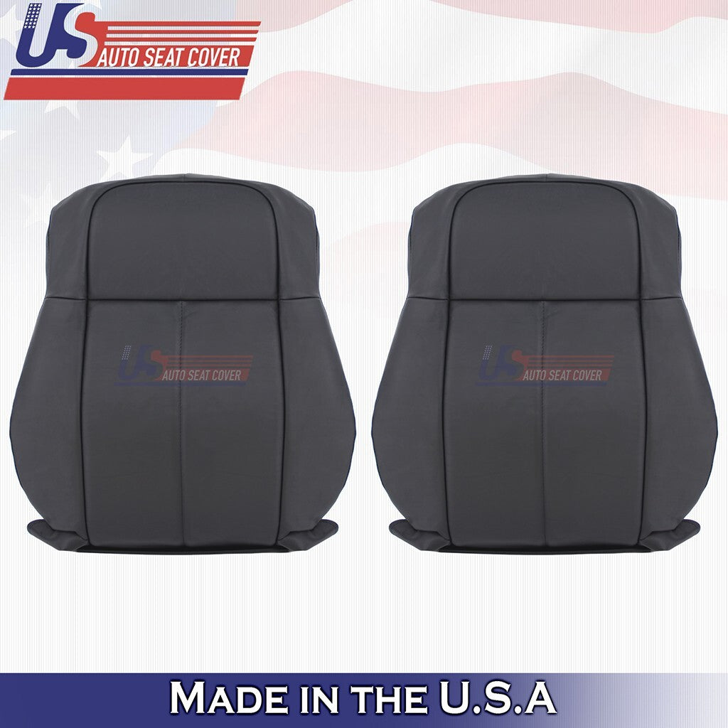 2005 to 2010 For Chrysler 300C Driver and Passenger Tops Leather Cover Black