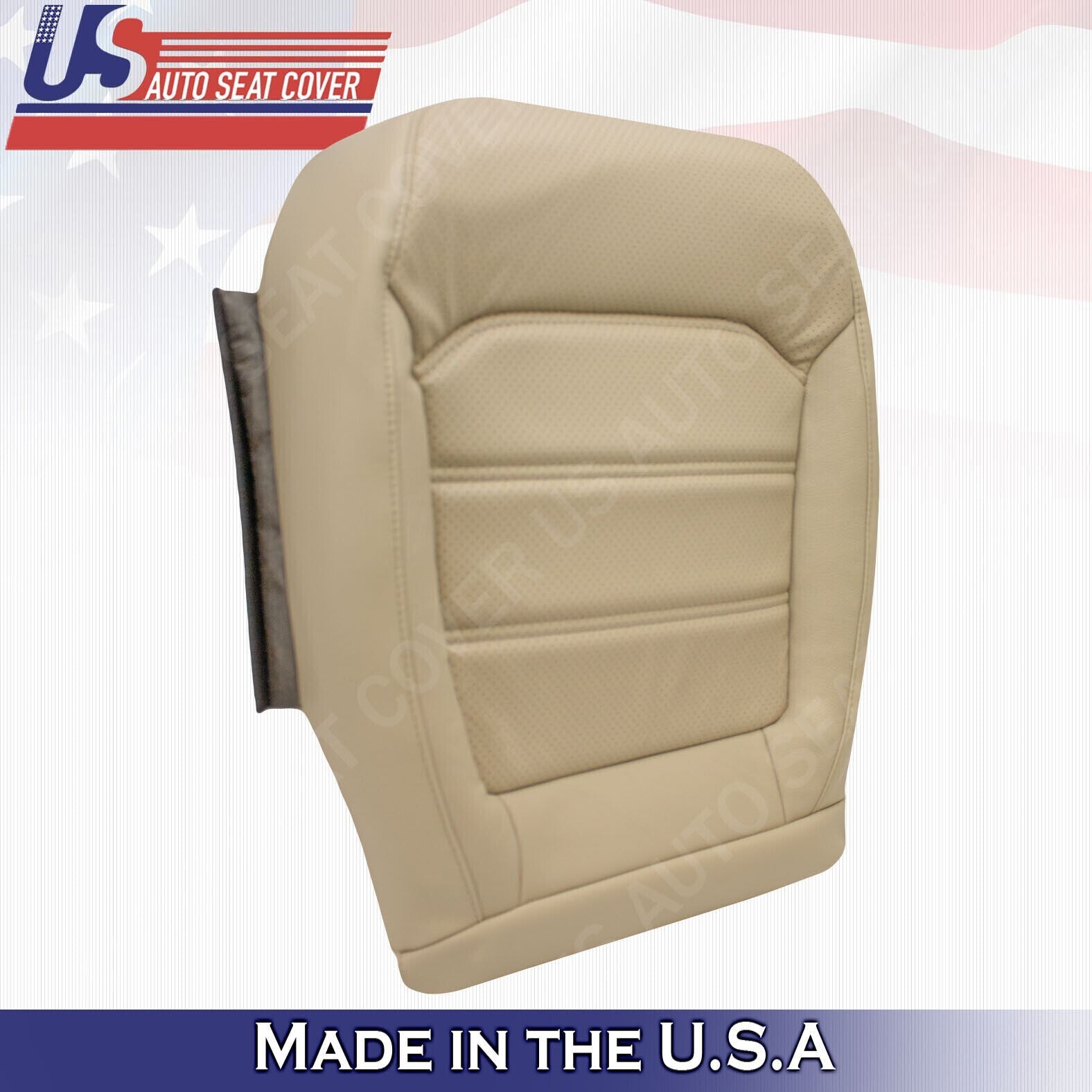 2012 to 2020 Fits Volkswagen Passat Driver Bottom &Top Leather Seat Cover Tan
