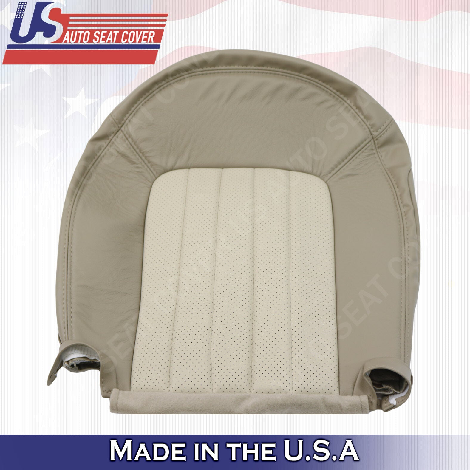 Driver Top Bottom Perforated Leather Seat Tan 2002 to 2005 Mercury Mountaineer