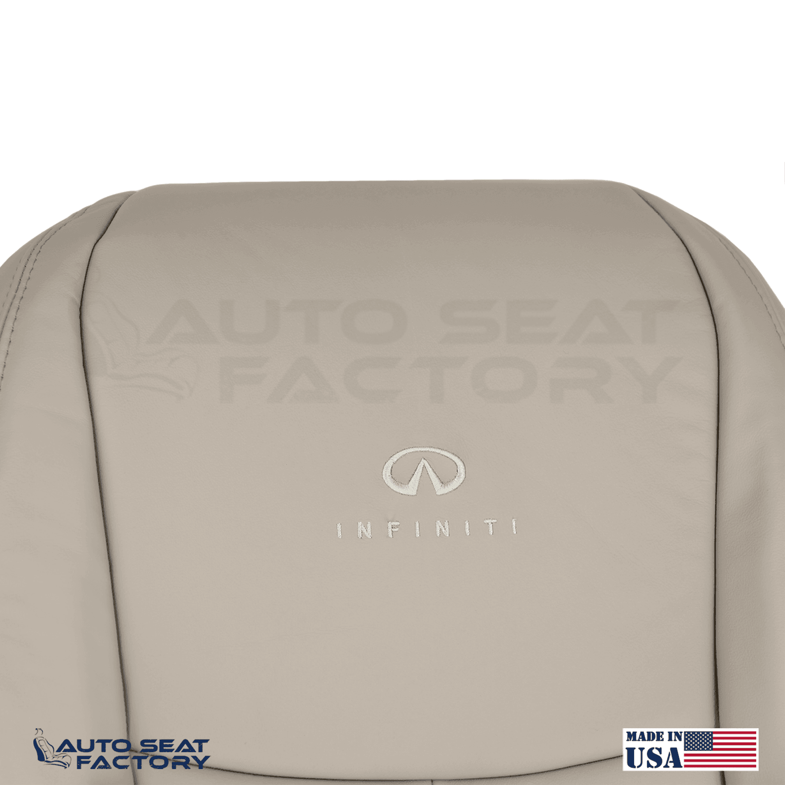 2014 -2020 Fits Infiniti Q50 LEFT & RIGHT Top Wheat Vinyl SOLID Seat Covers 2PCS