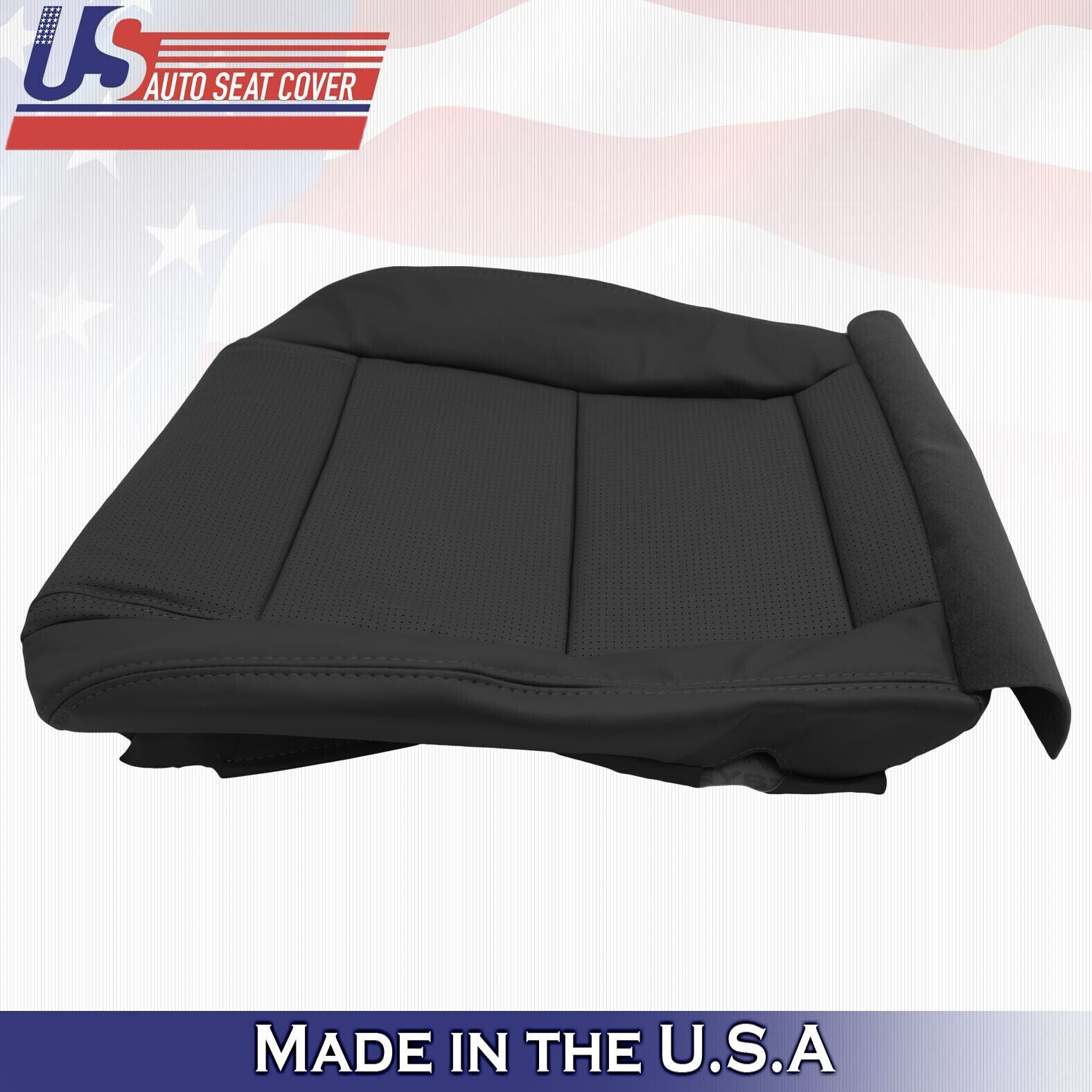 2004 2005 2006 For Acura MDX Driver Side Top & Bottom Leather Seat Covers Black