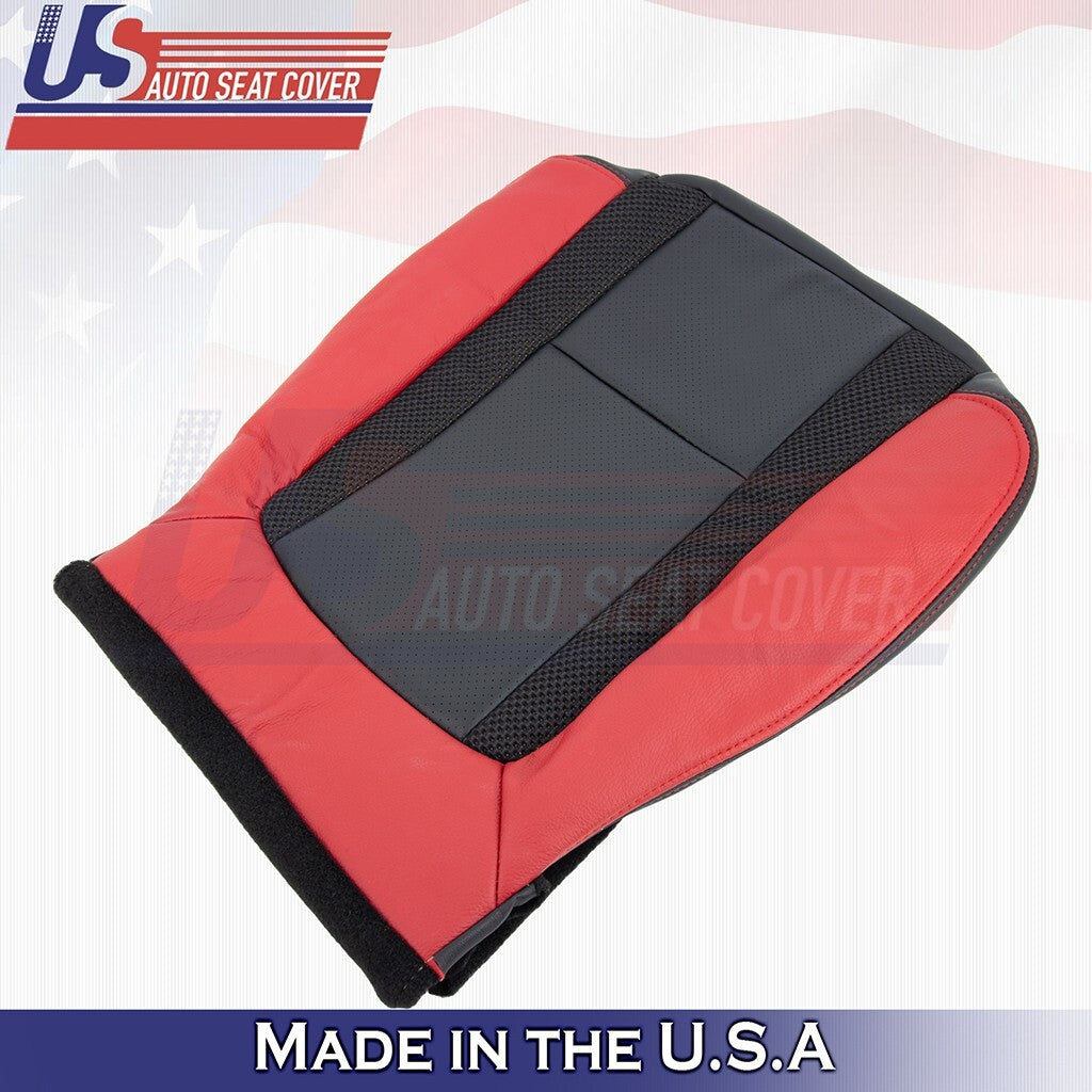 Driver Bottom Seat Cover Black/ Brick Red Fits 2014 Ford F150 Raptor
