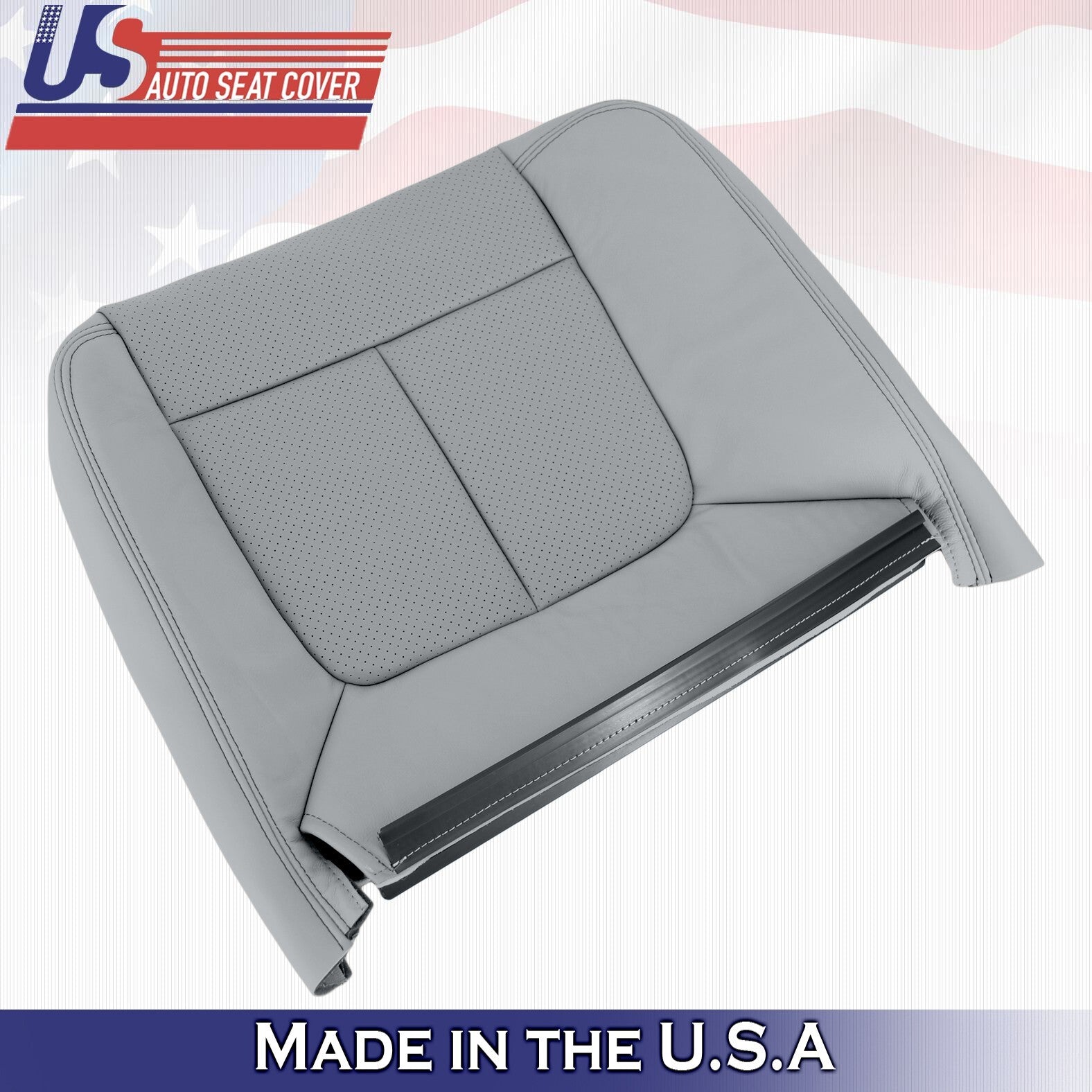 2011 to 2016 For Ford F450 2nd Row Driver & Passenger Bottom Leather Covers Gray