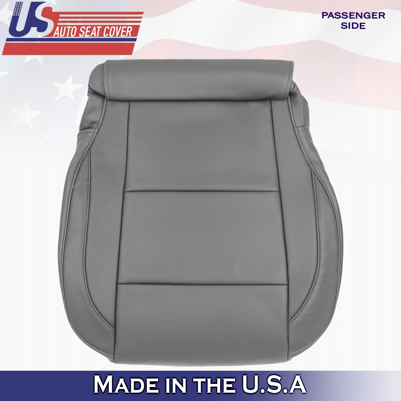 2005 to 2015 For Nissan Armada Titan Passenger Top & Bottom Leather Covers Gray