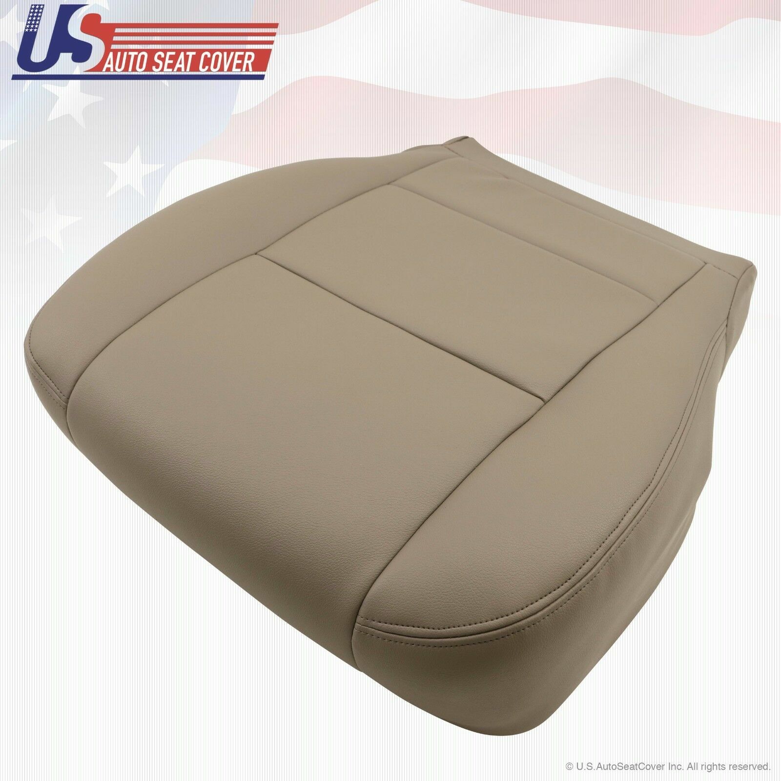 Driver & Passenger Bottom All Leather Seat Cover Tan Fit2001-2004 TOYOTA SEQUOIA