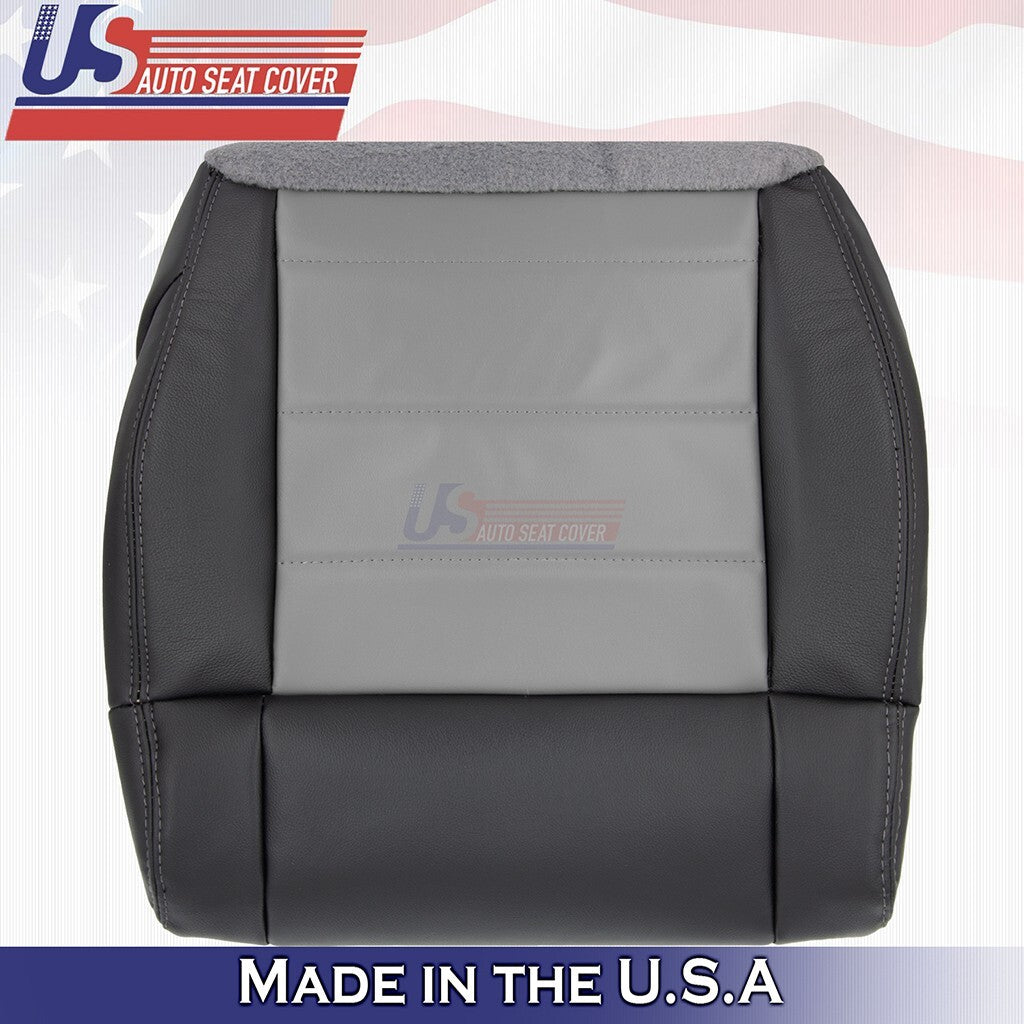 2008 to 2012 Fits Jeep Wrangler Driver&Passenger Bottom Leather Cover 2tone Gray