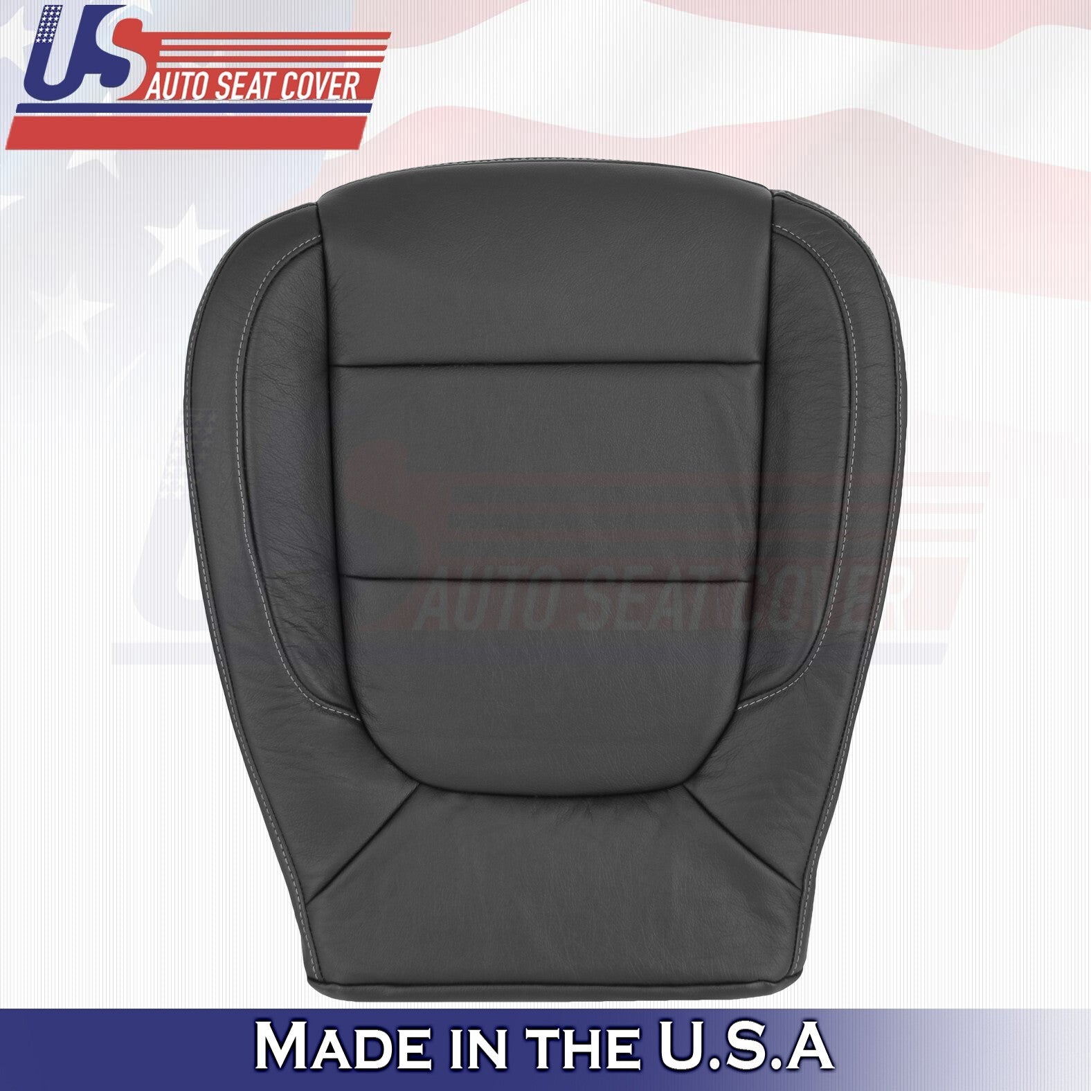 2022 For Chevy Silverado 1500 WT Driver & Passenger Bottom Leather Covers Black