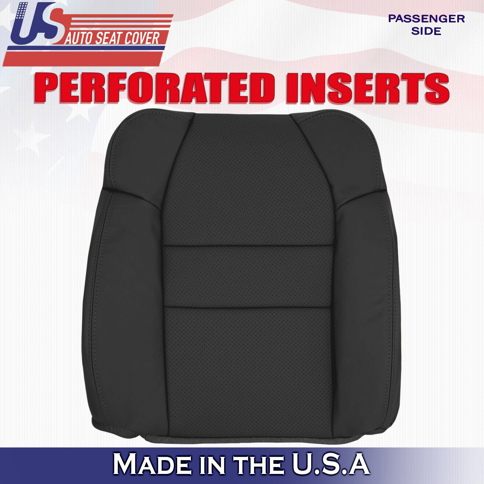 2006 For Acura MDX Driver & Passenger 2x Top Synthetic Leather Seat Covers Black