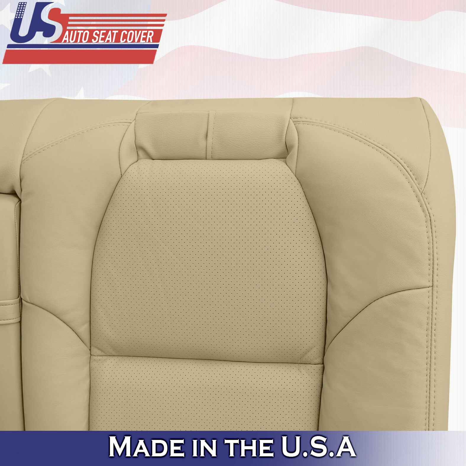 2004 Fits Acura TL Rear Bench Top Perforated Leather Replacement Seat Cover Tan