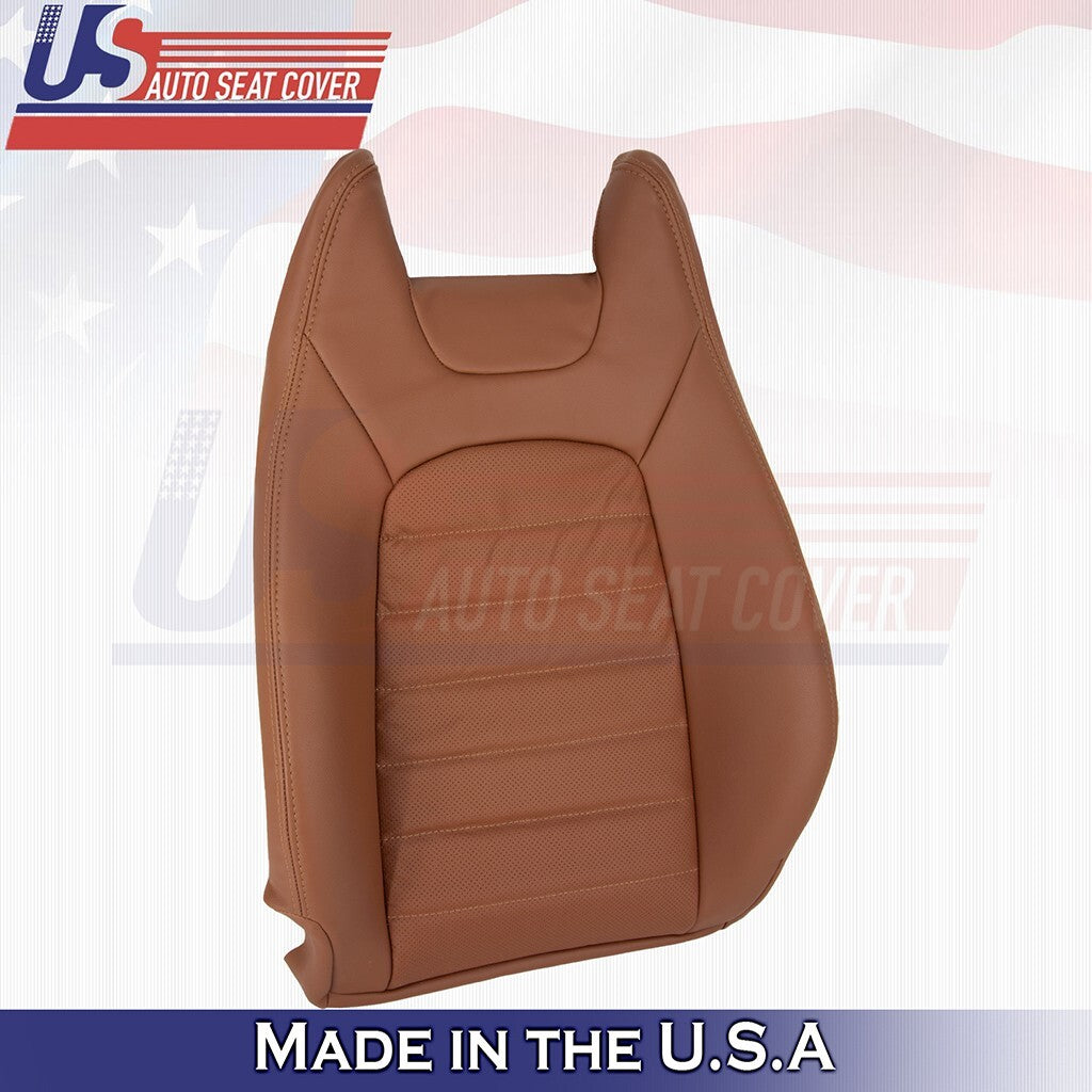 2015 to 2021 Fits Mercedes Benz C250 Front Set Bottoms &Tops Vinyl Cover Brown