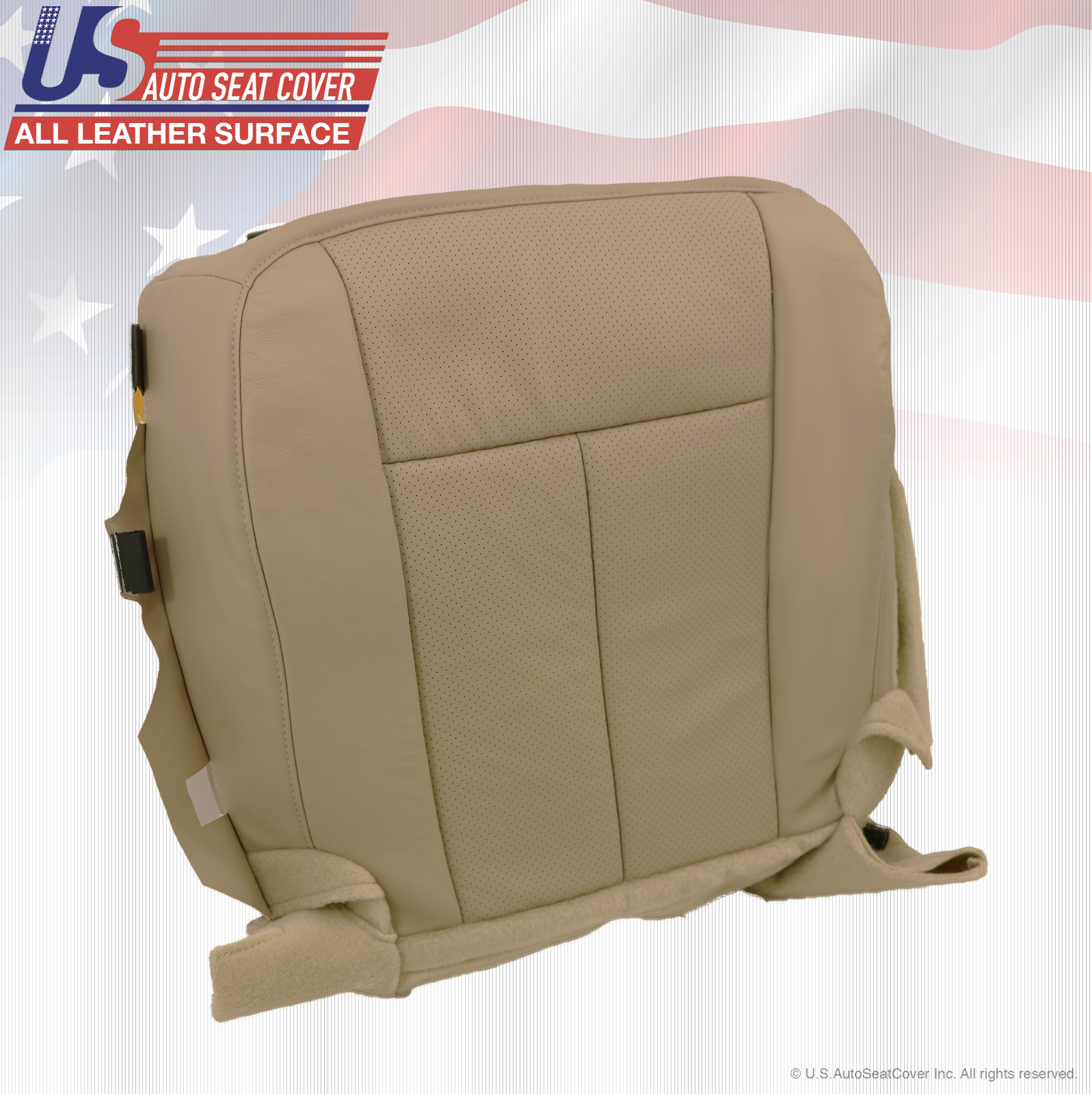 2011 2012 Ford Expedition Driver-Passenger Bottom Perforated Leather Cover Tan
