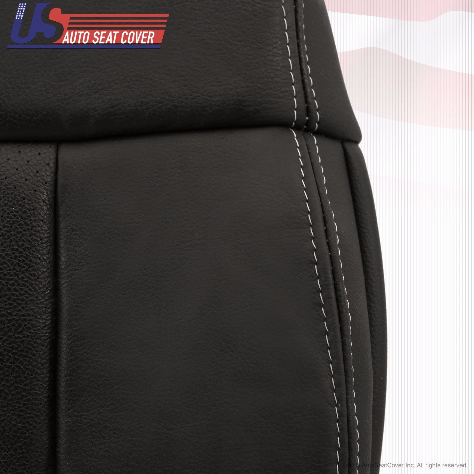2004 to 08 Ford F-150 FX4 XLT Driver Bottom Leather Seat Cover Black perforated
