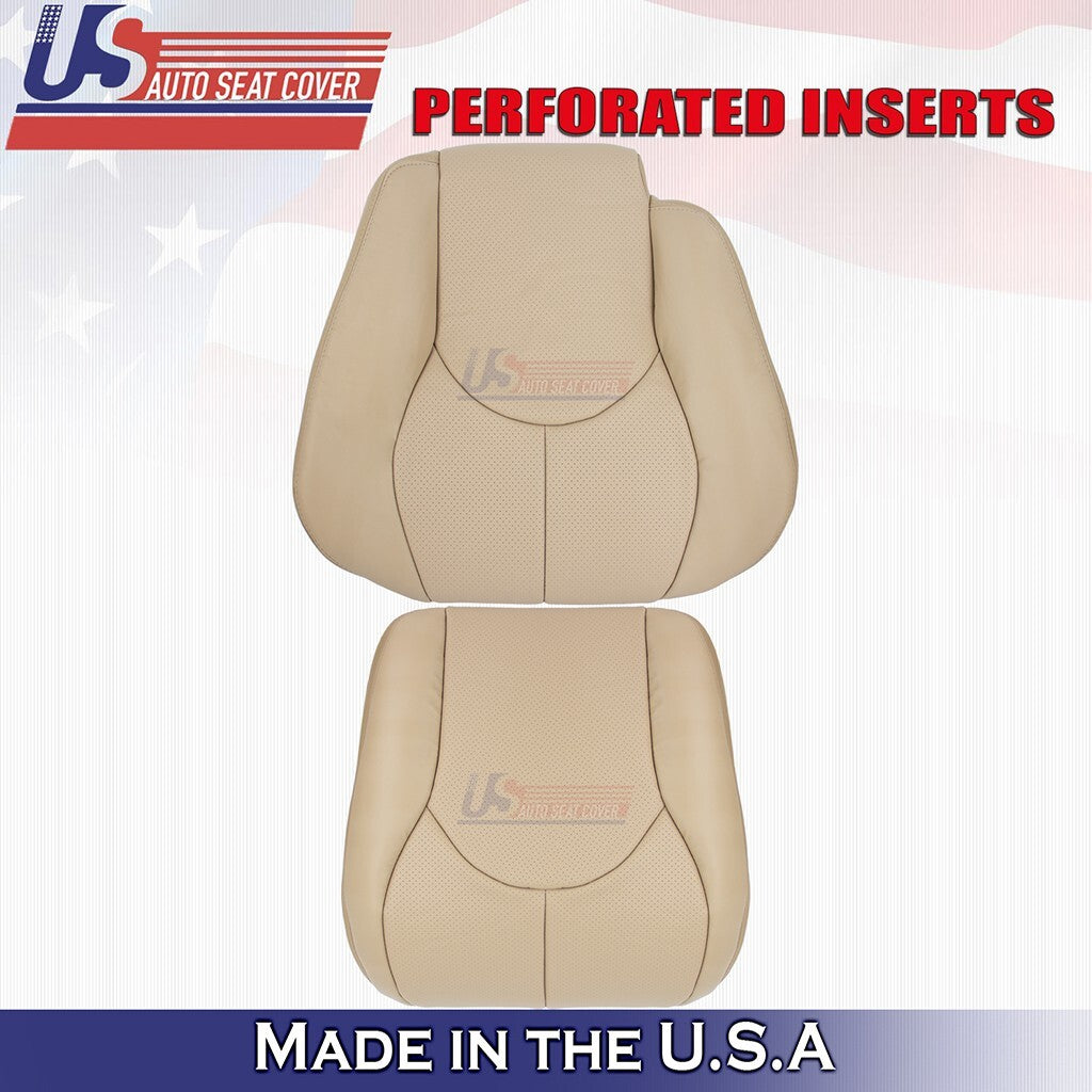 1996 to 2002 For Mercedes Benz SL500 Driver Bottom & Top Perf Leather Cover Tan