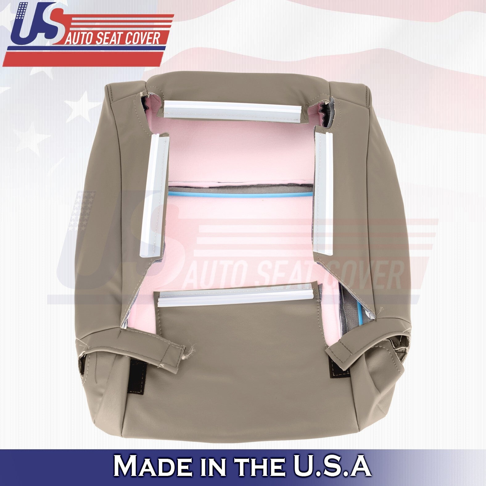 2007-2010 For Toyota Tundra Rear Passenger Bottom &Top Leather Seat Cover Tan