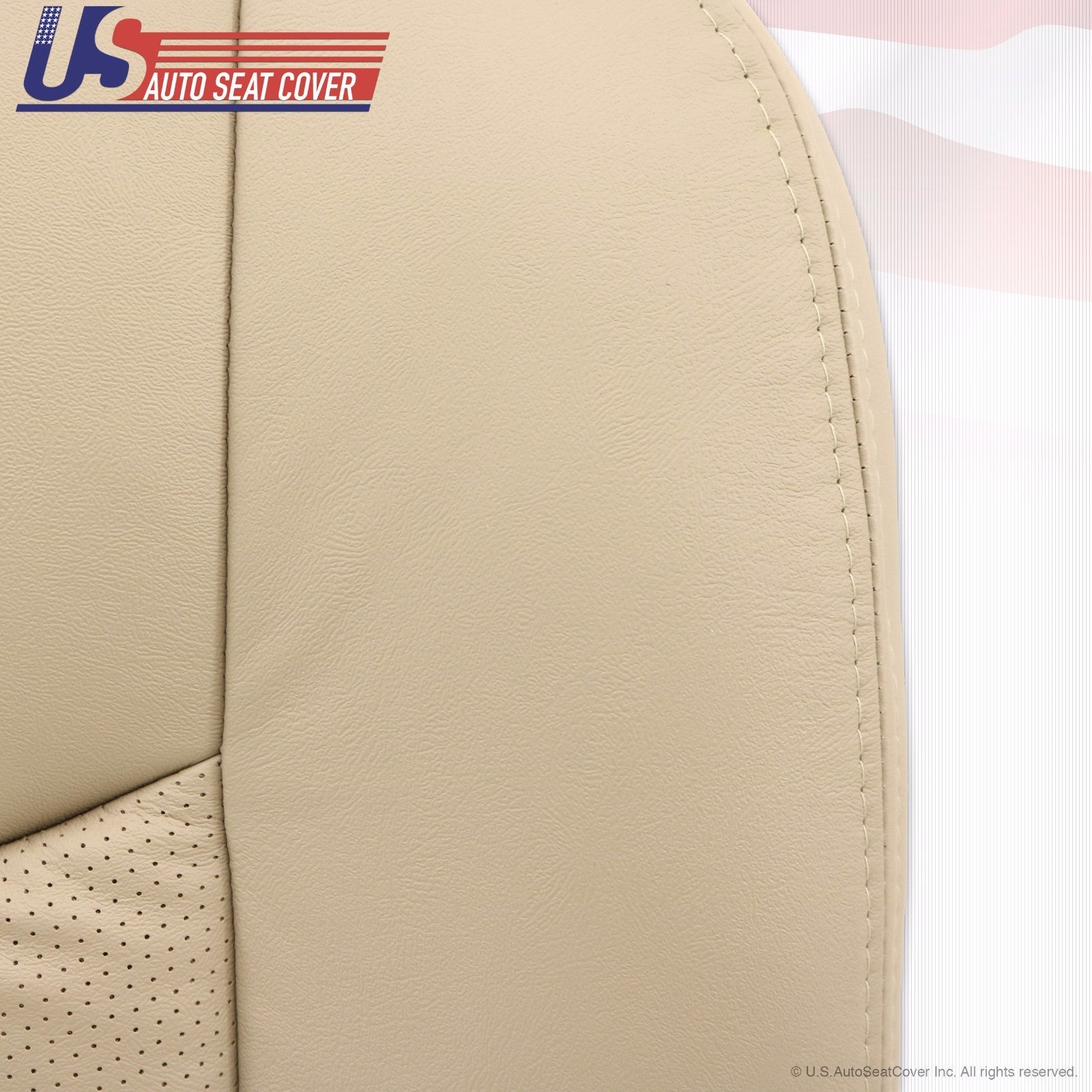 2003-2006 Cadillac Escalade Passenger Bottom & Lean Back Leather Seat Cover Tan