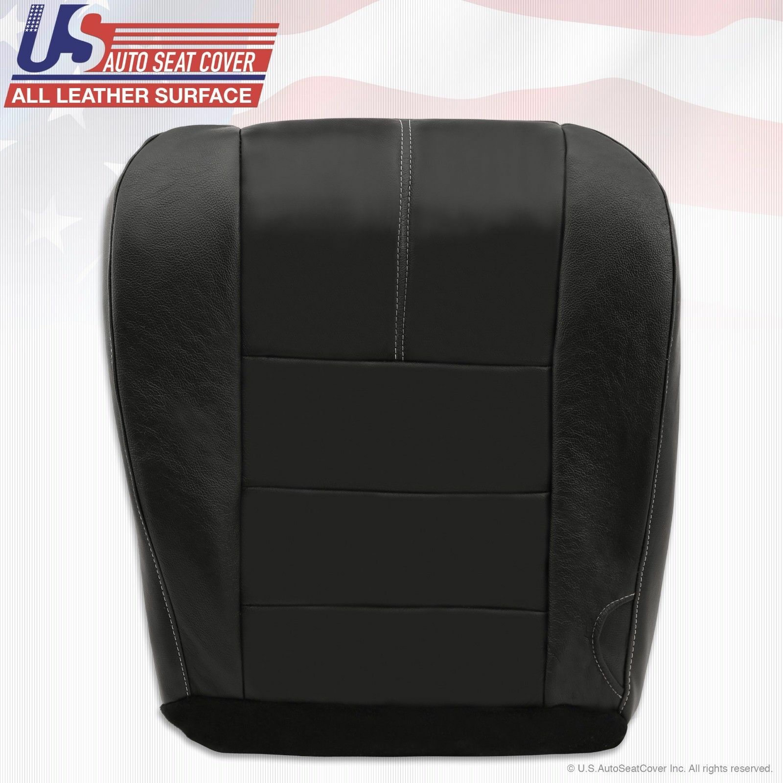 2008 to 2010 Ford F350 Driver Side Bottom Replacement Seat Cover Color Black