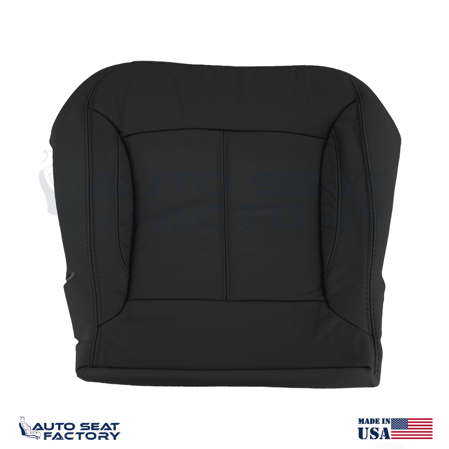 For 2010 - 2013 Buick LaCrosse Left & Right Bottom SOLID Blk Leather Seat Covers