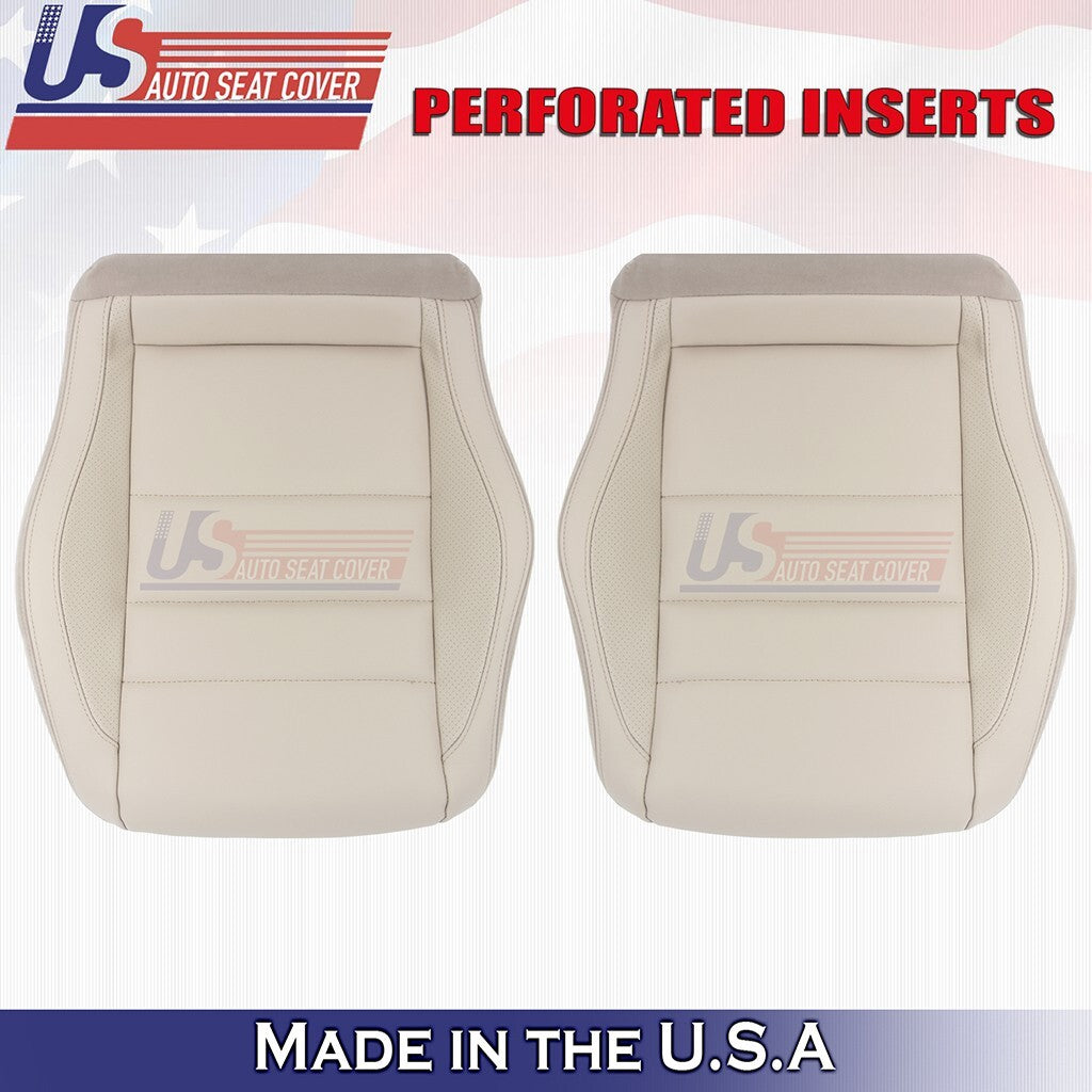 2010-2014 For Mercedes Benz E350 Driver & Passenger Bottoms Leather Cover Tan