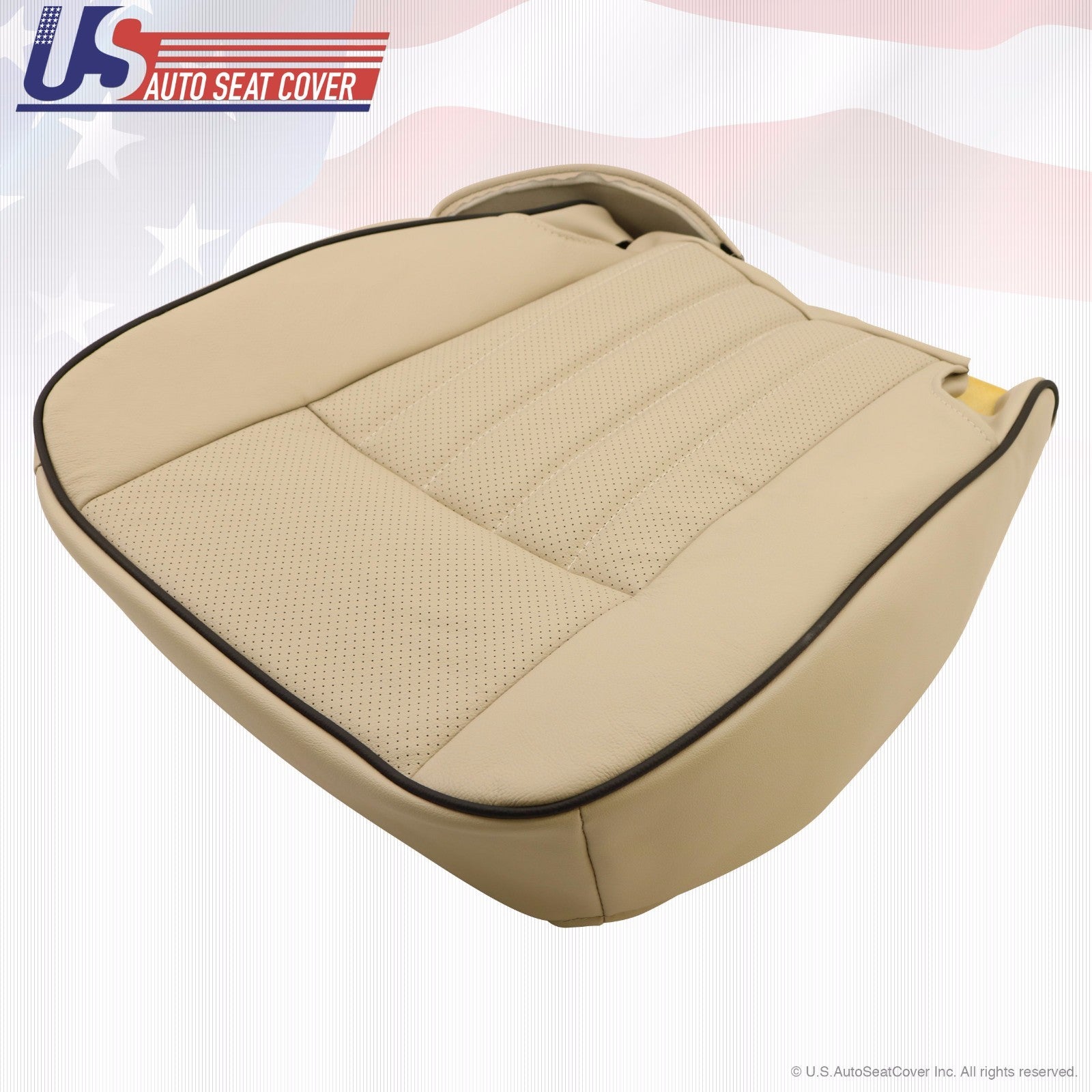 2003 2004 Fits Lincoln Navigator Driver Bottom Leather Seat Cover Parchment Tan
