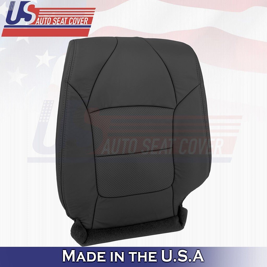 2002 2003 Fits Acura TL Type S Passenger Bottom & Top Leather Seat Cover Black