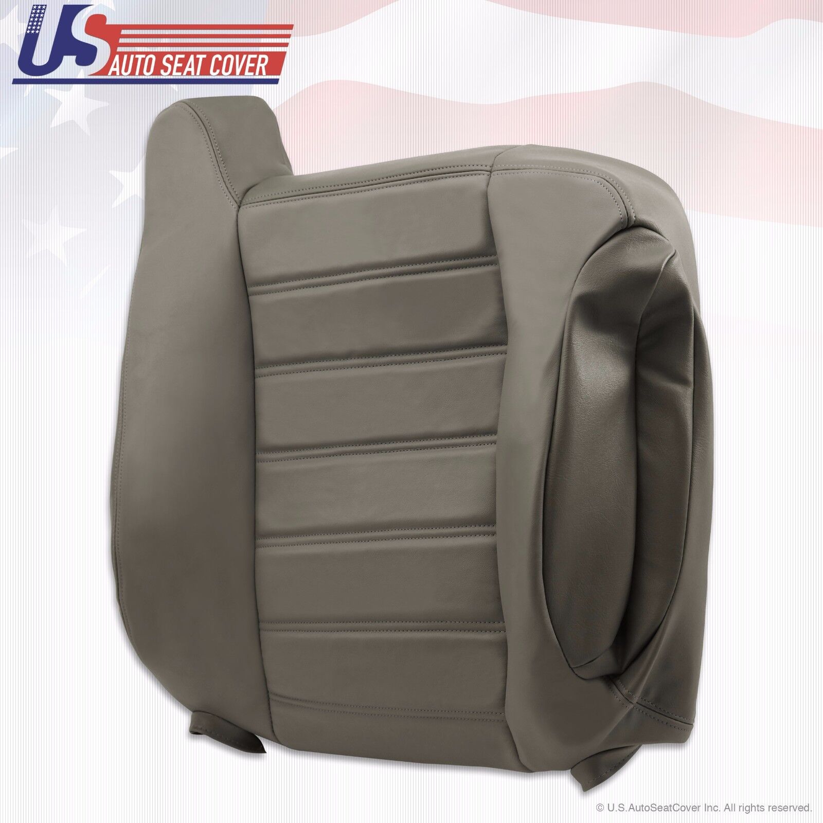 2003 to 2007 Hummer H2 Passenger Lean Back Synthetic Leather Seat Cover Gray