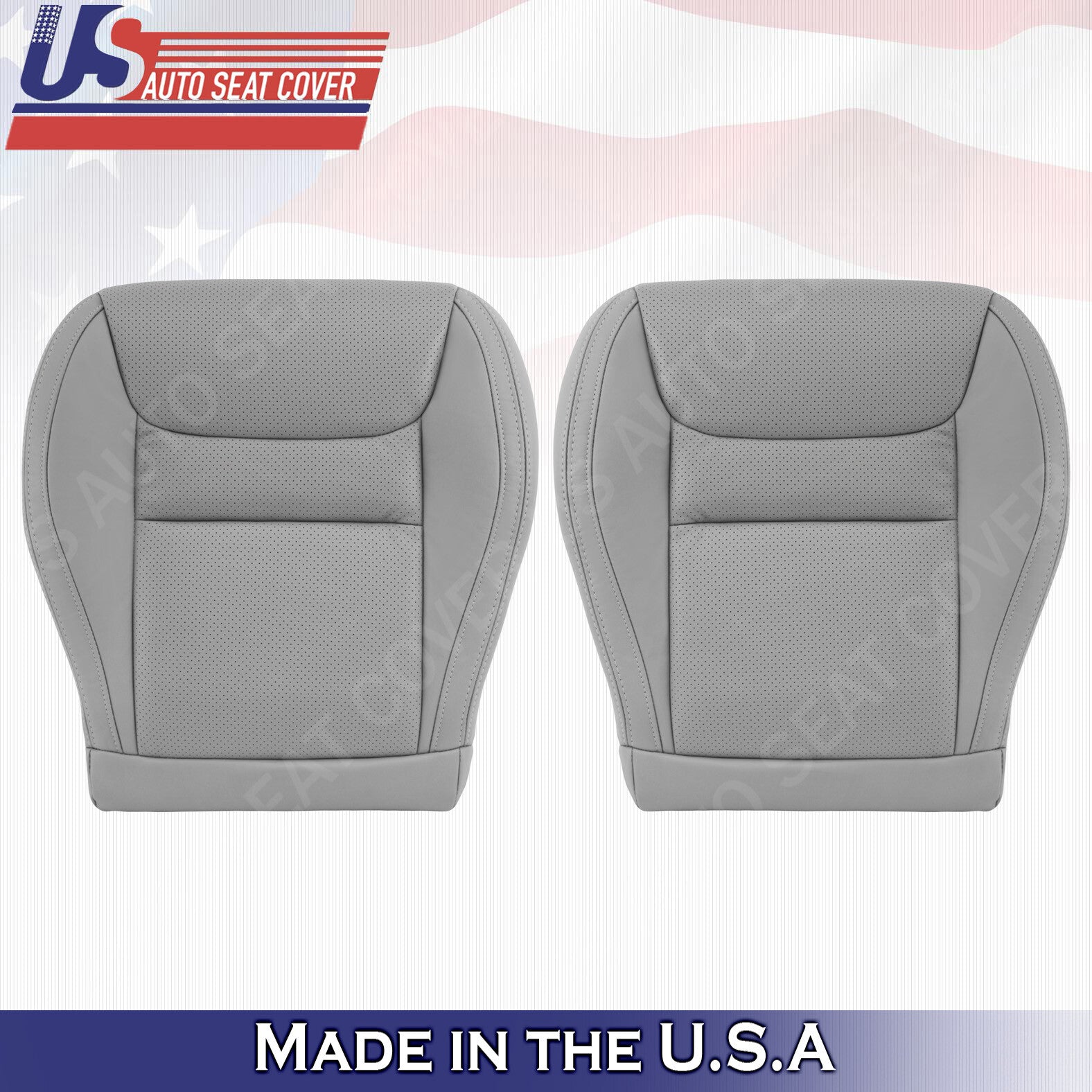 2001 to 2003 For Toyota Highlander Driver &Passenger Bottoms Leather Cover Gray