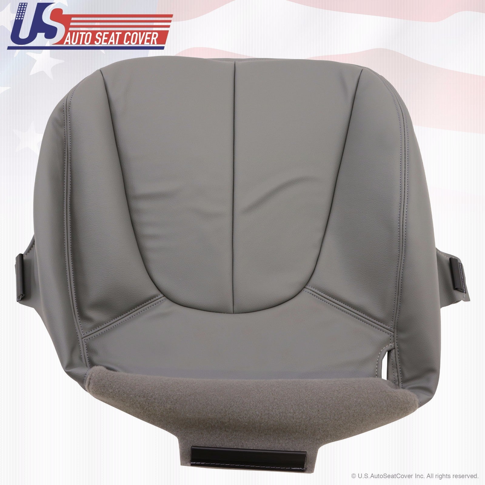 1997-2002 Ford Expedition XLT Driver & Passenger Bottom Leather Seat Covers Gray