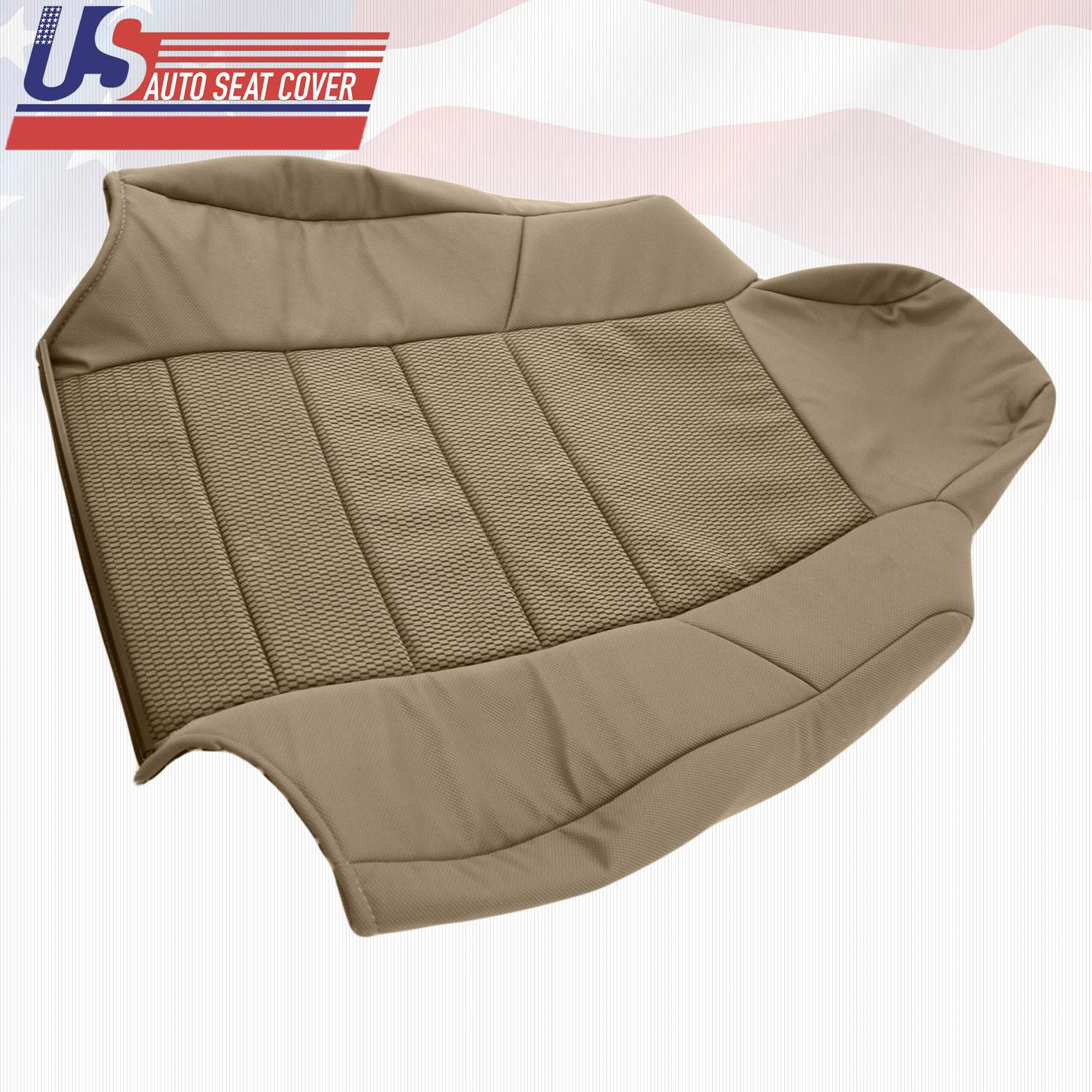 2003 2004 2005 Ford F250 F350 Driver Top & Bottom Cloth Seat Cover Pebble Tan